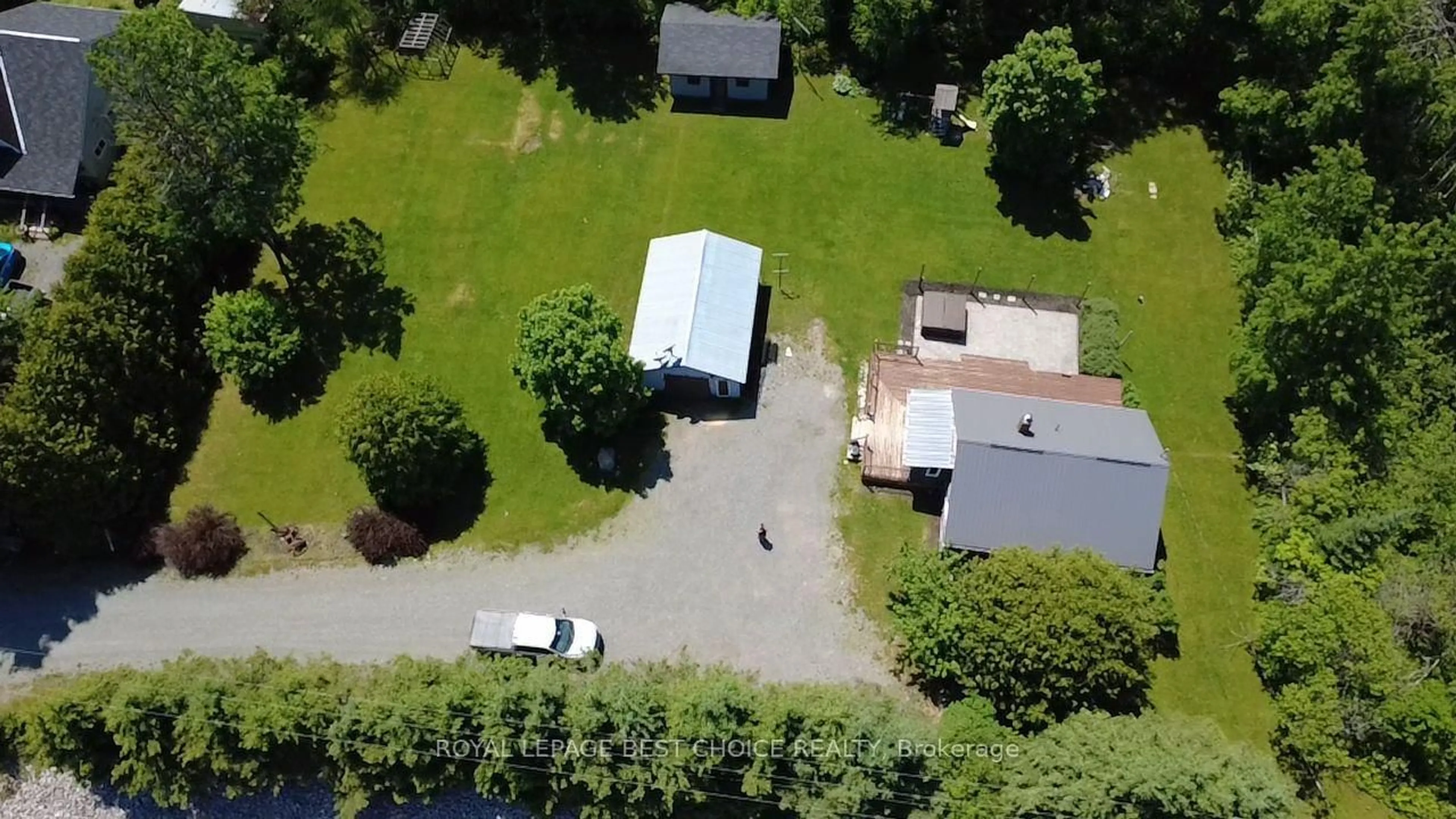 A pic from outside/outdoor area/front of a property/back of a property/a pic from drone, street for 335232 Highway 11, Chamberlain Ontario P0J 1H0