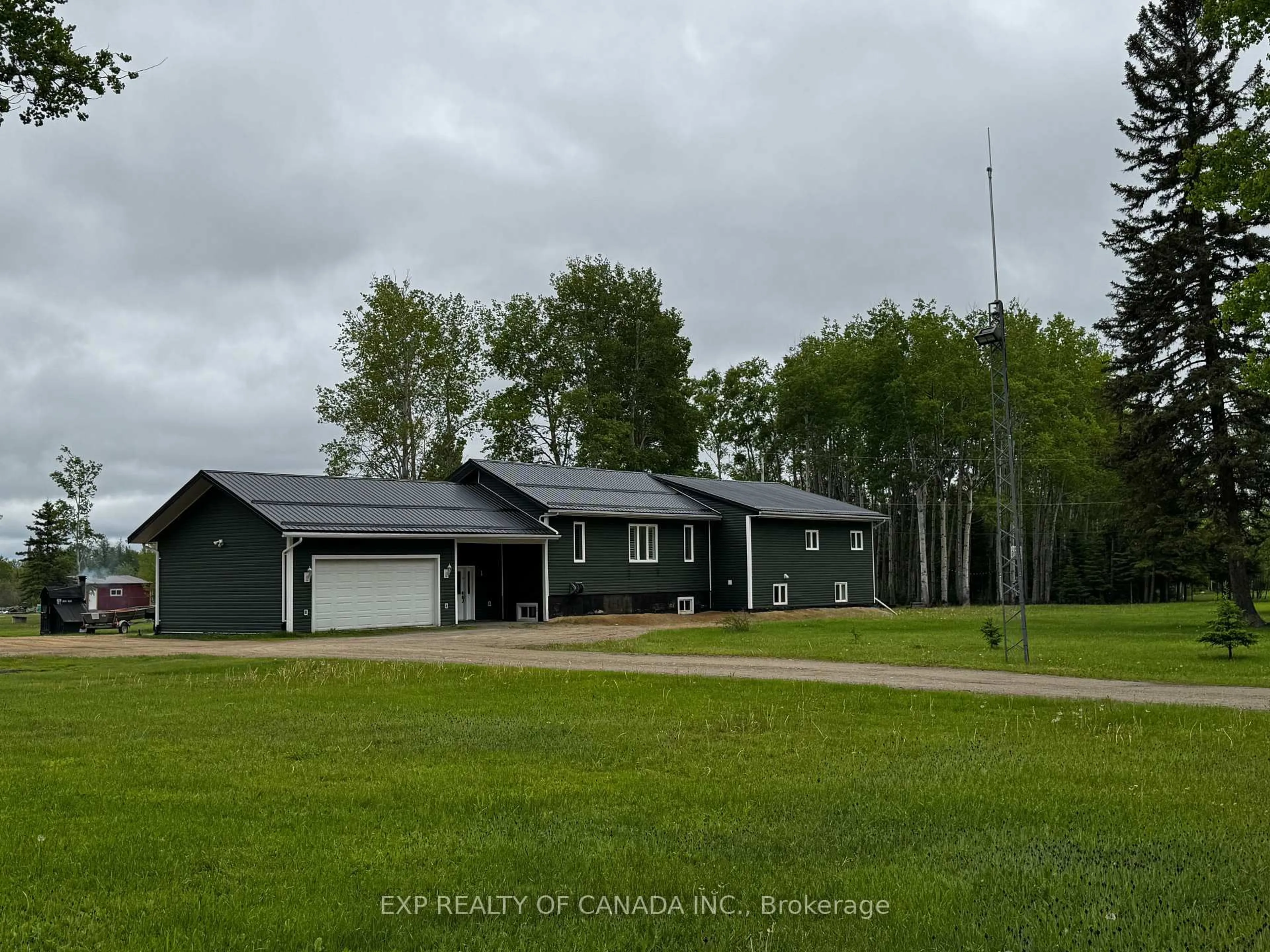 A pic from outside/outdoor area/front of a property/back of a property/a pic from drone, unknown for 2449 Kraft Creek Rd, Timmins Ontario P4N 7C3