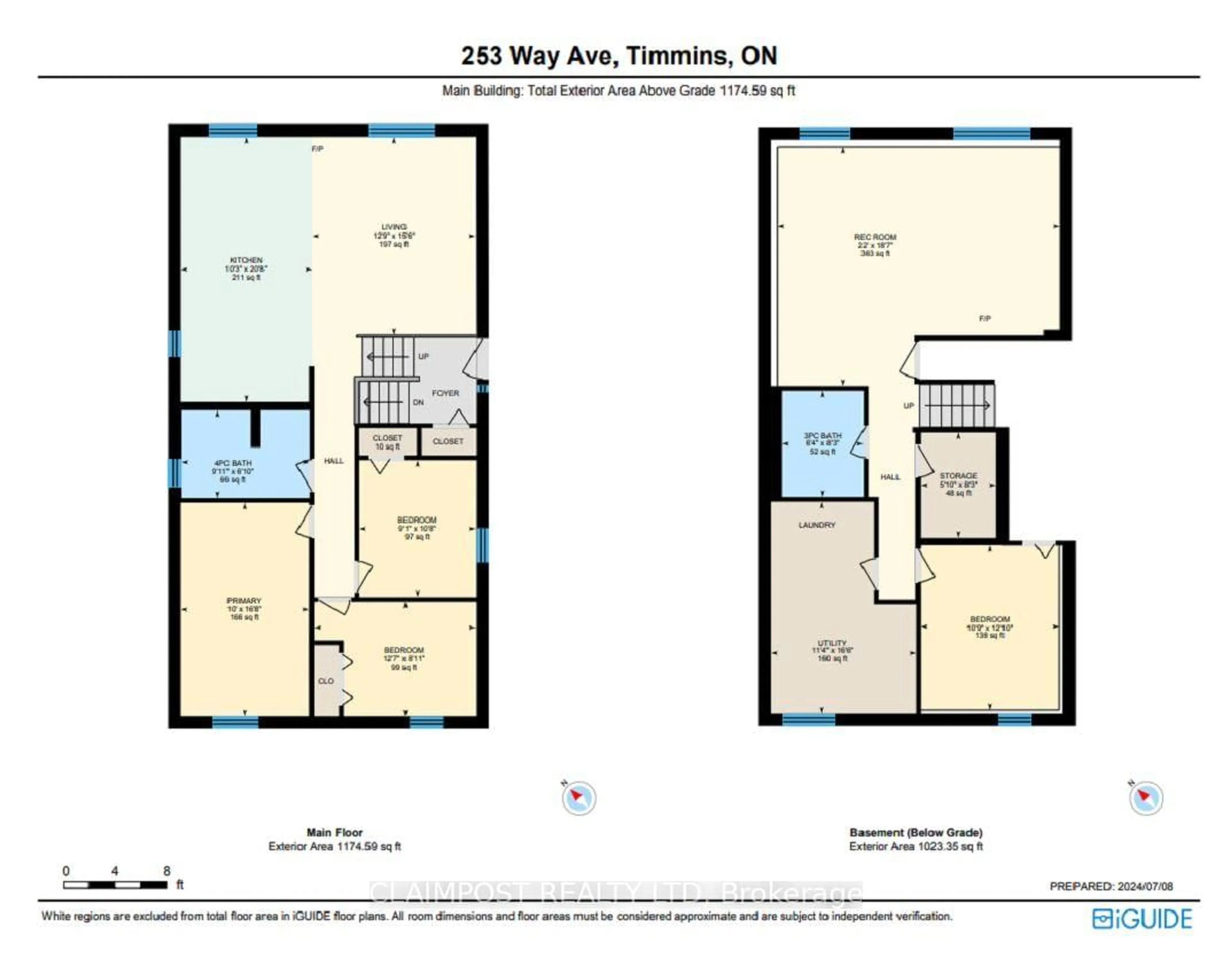 Floor plan for 253 Way Ave, Timmins Ontario P4N 3C8
