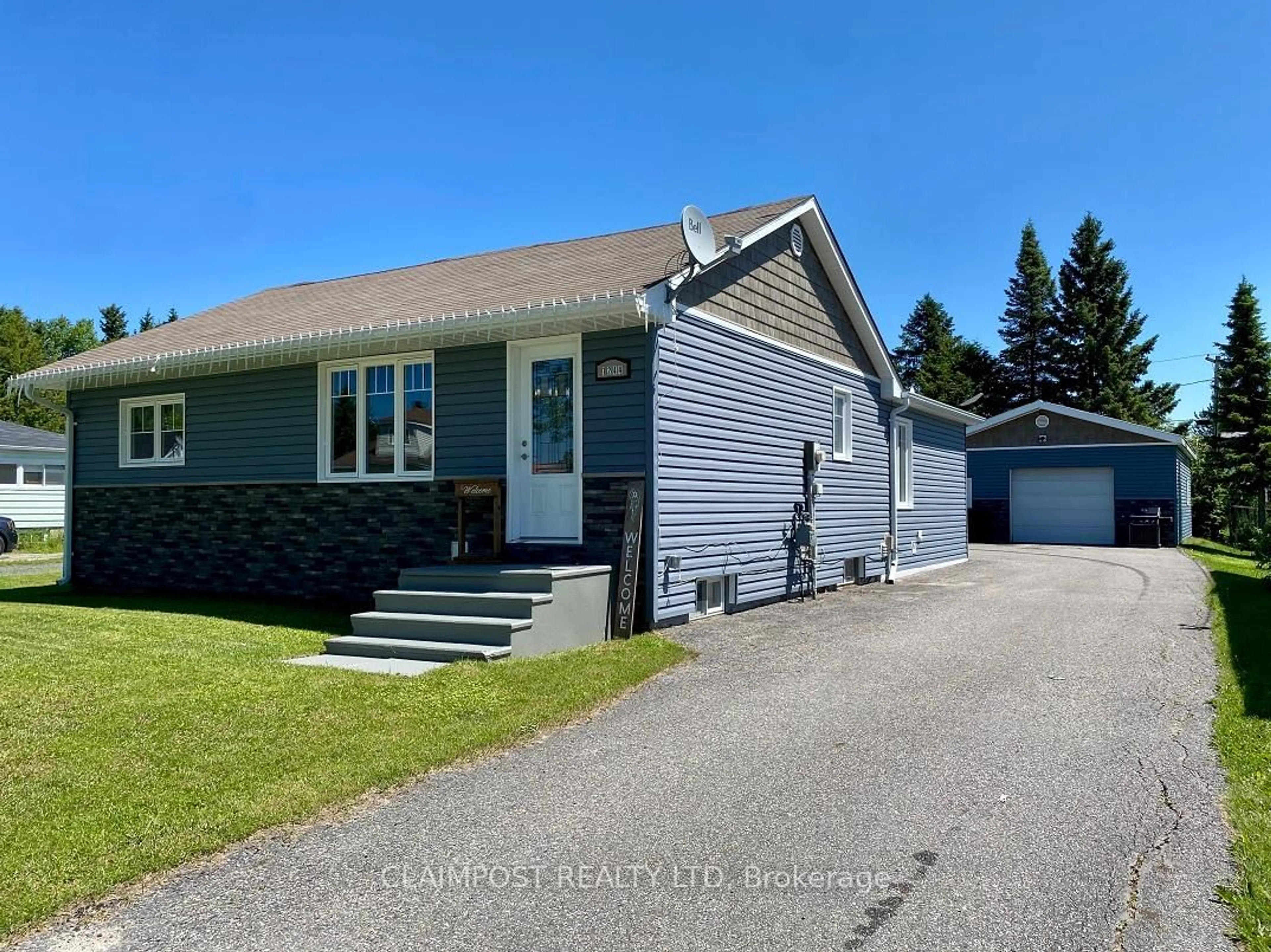 Home with vinyl exterior material, street for 1244 Victoria Rd, Iroquois Falls Ontario P0K 1E0
