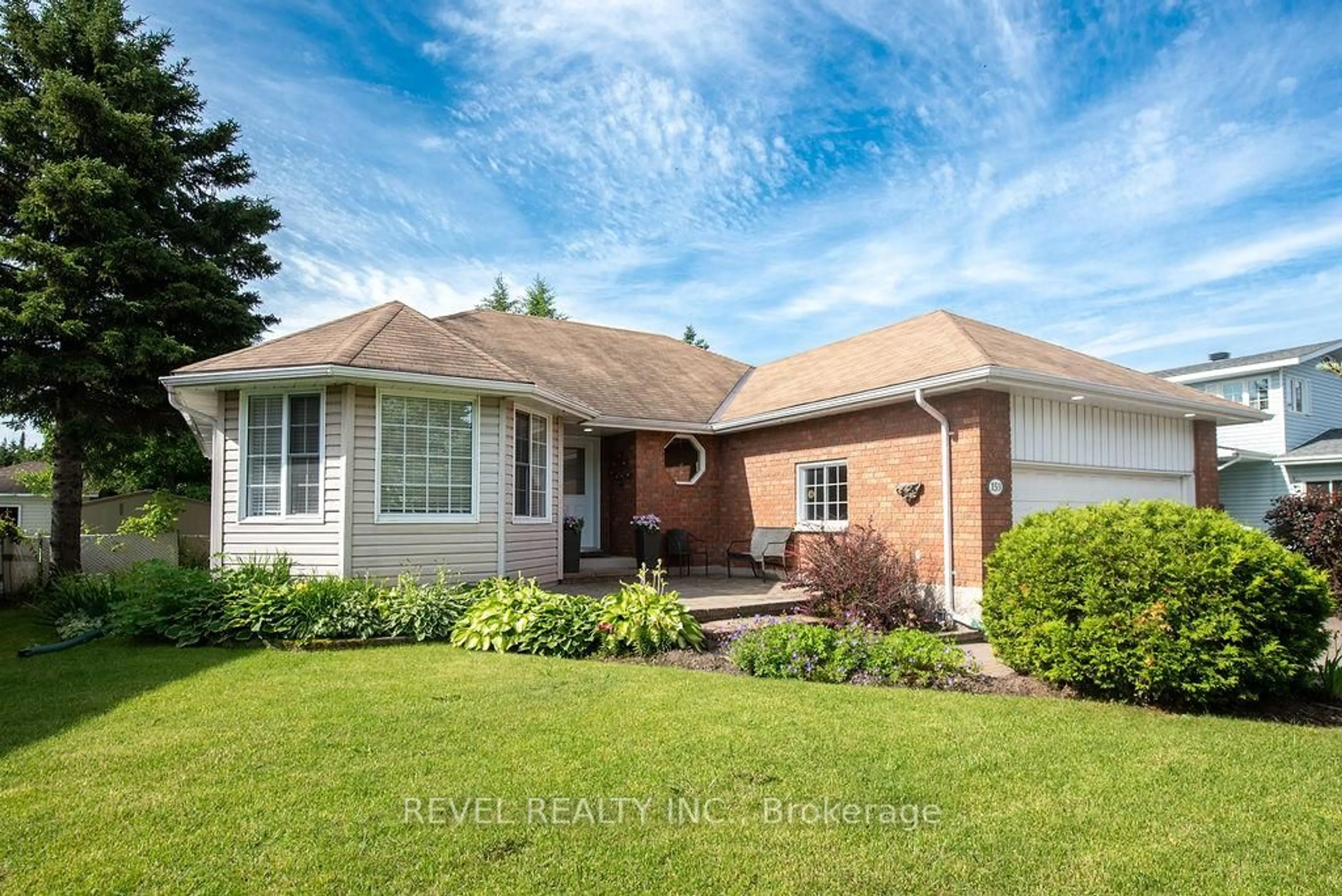 Home with brick exterior material, street for 159 Bonaventure Dr, Timmins Ontario P4R 1L4