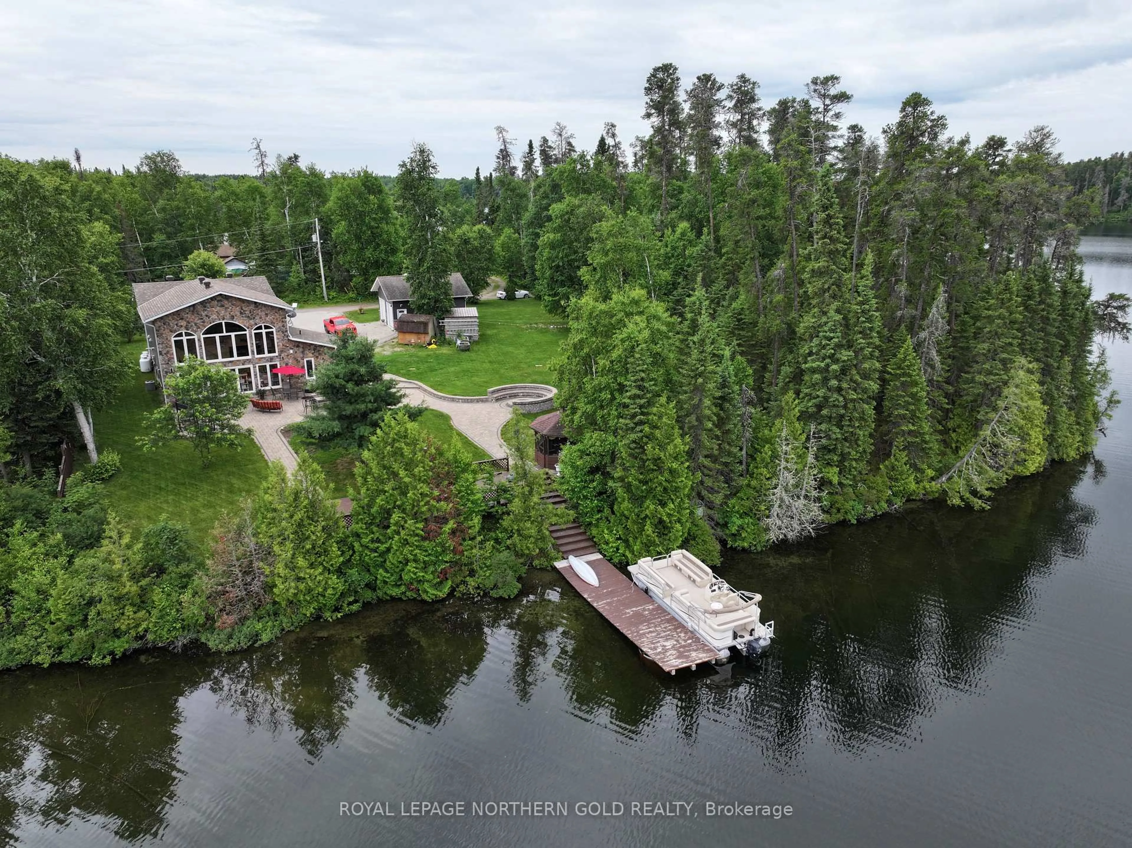 A pic from outside/outdoor area/front of a property/back of a property/a pic from drone, water/lake/river/ocean view for 6 Deloye Cres, Kirkland Lake Ontario P2N 3M6