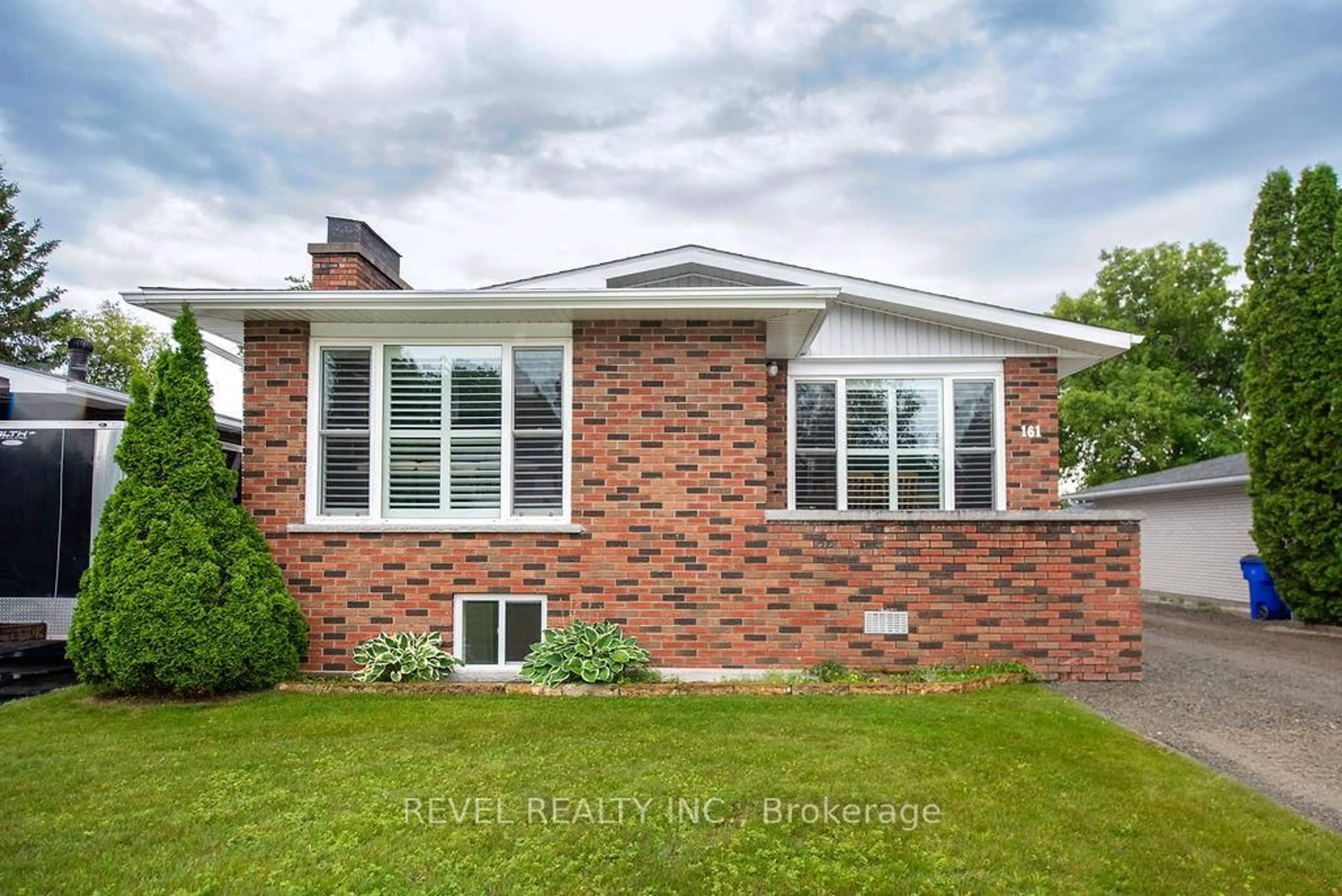 Home with brick exterior material, street for 161 Huron Ave, Timmins Ontario P4N 7T2