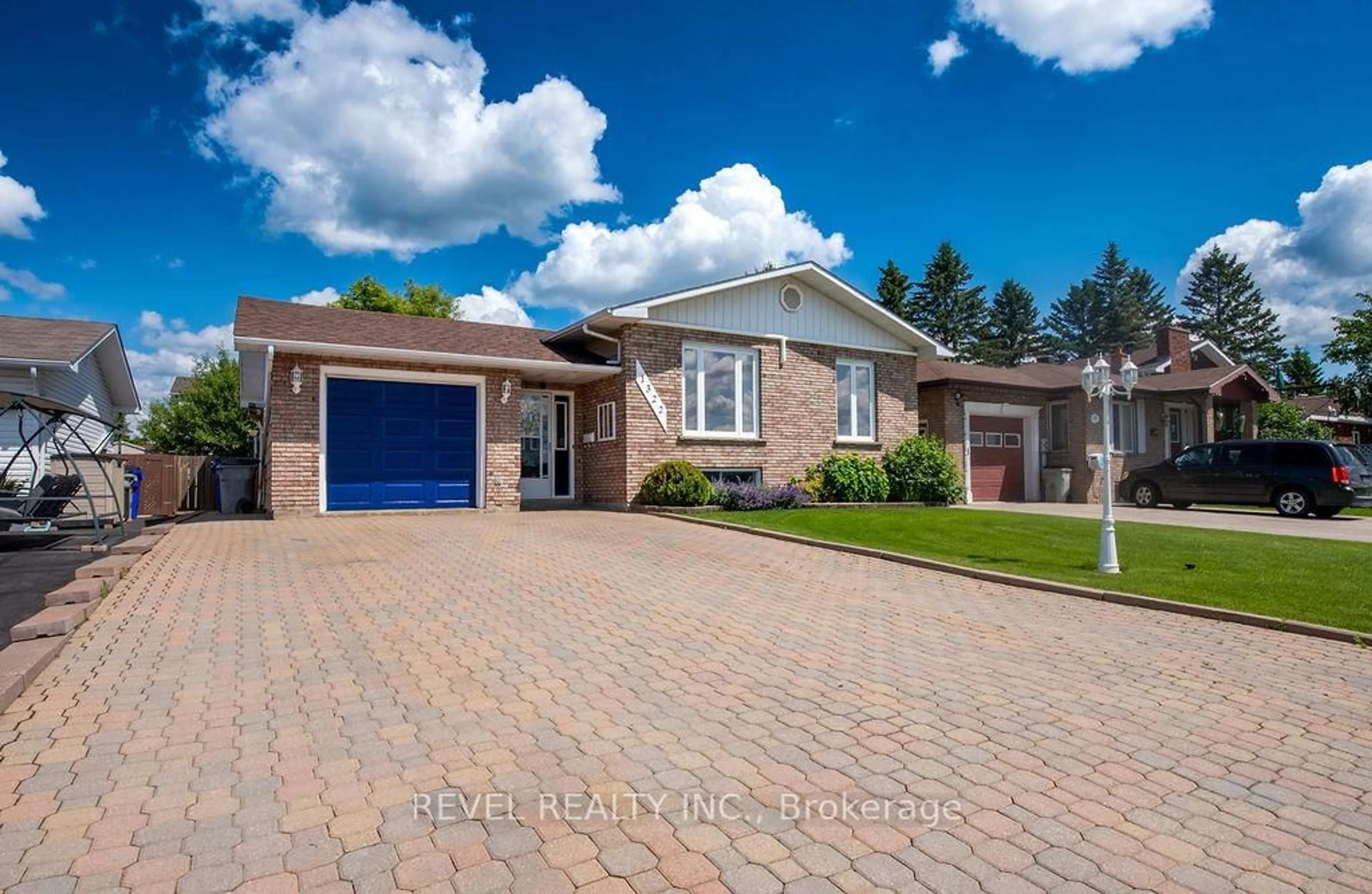Home with brick exterior material, street for 1322 Richard Cres, Timmins Ontario P4R 1K9