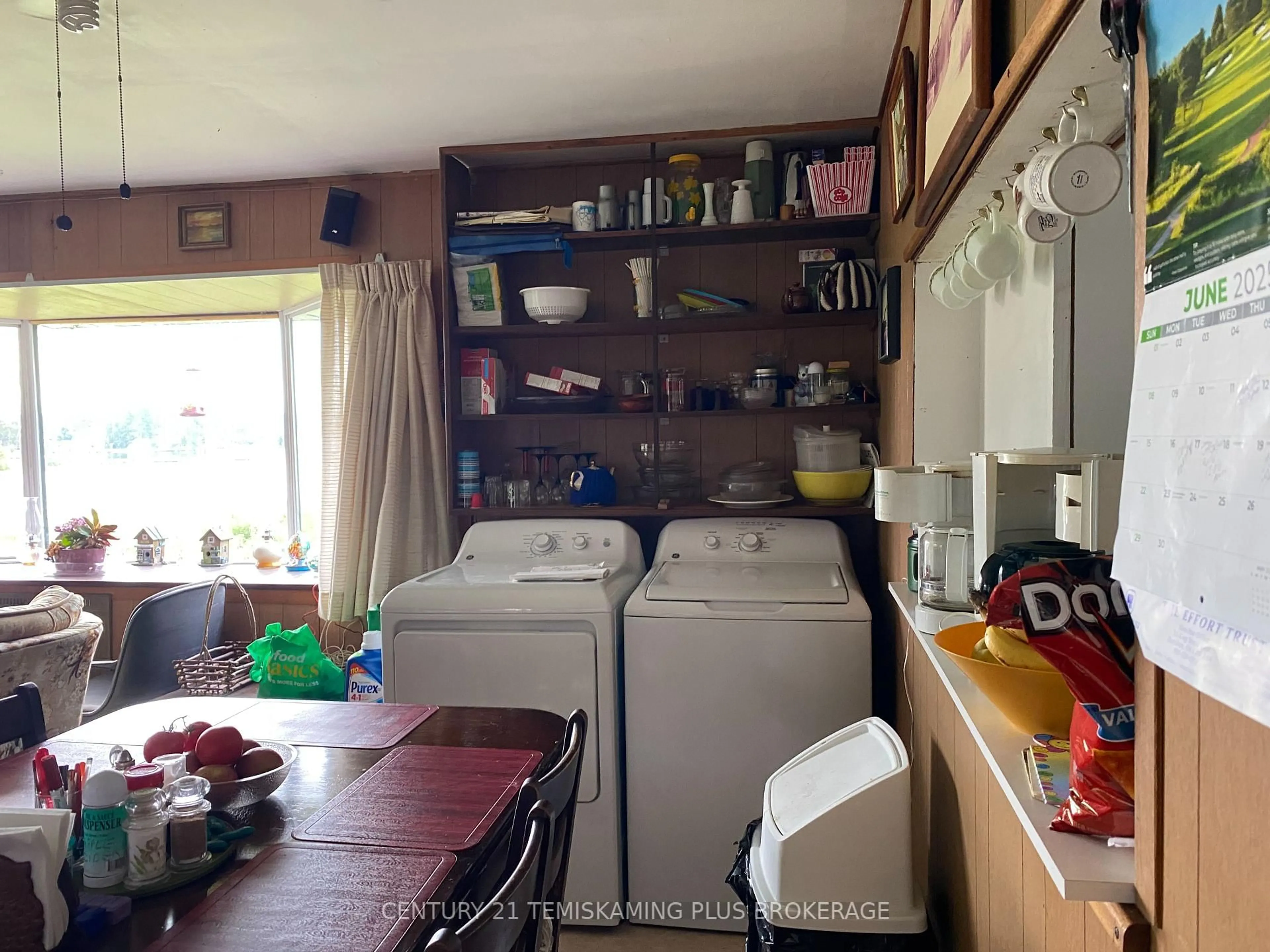 Kitchen with laundary machines, unknown for 43 Proulx St, Timiskaming Ontario P0J 1N0