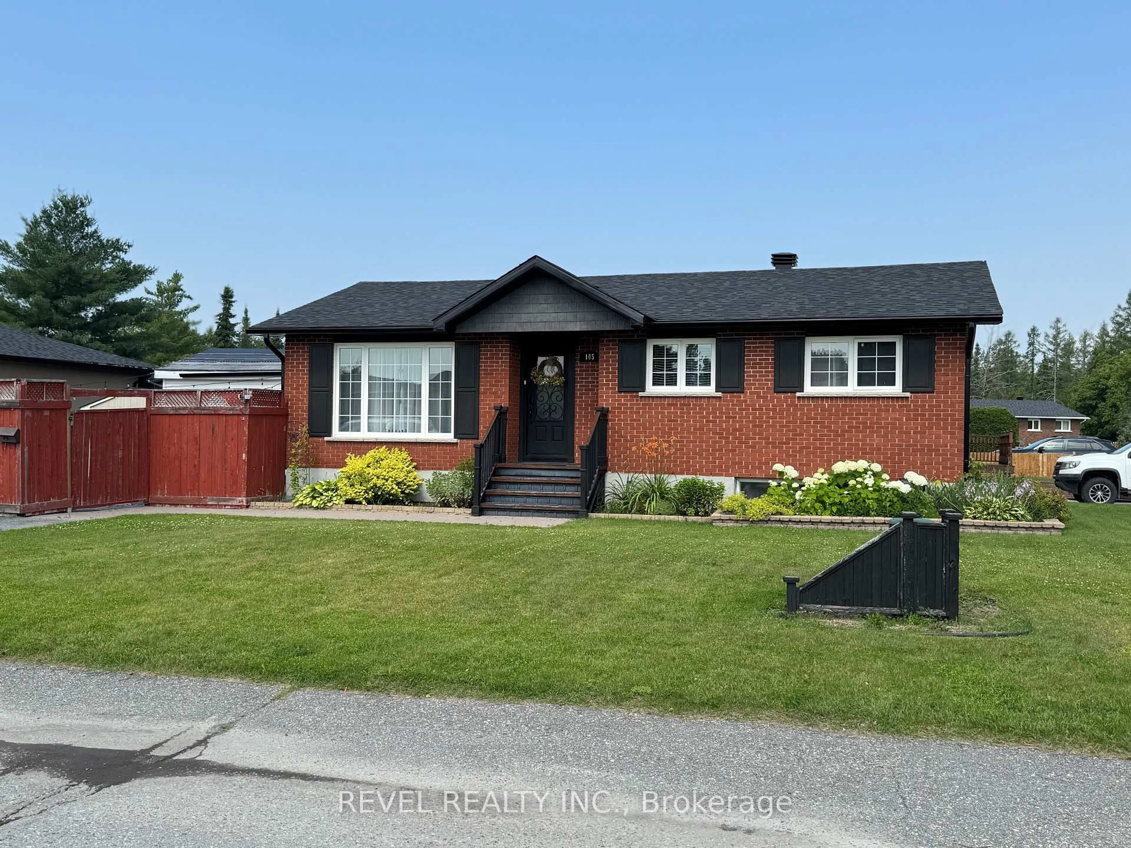 Home with brick exterior material, street for 105 Hudson Cres, Timmins Ontario P4N 7R1