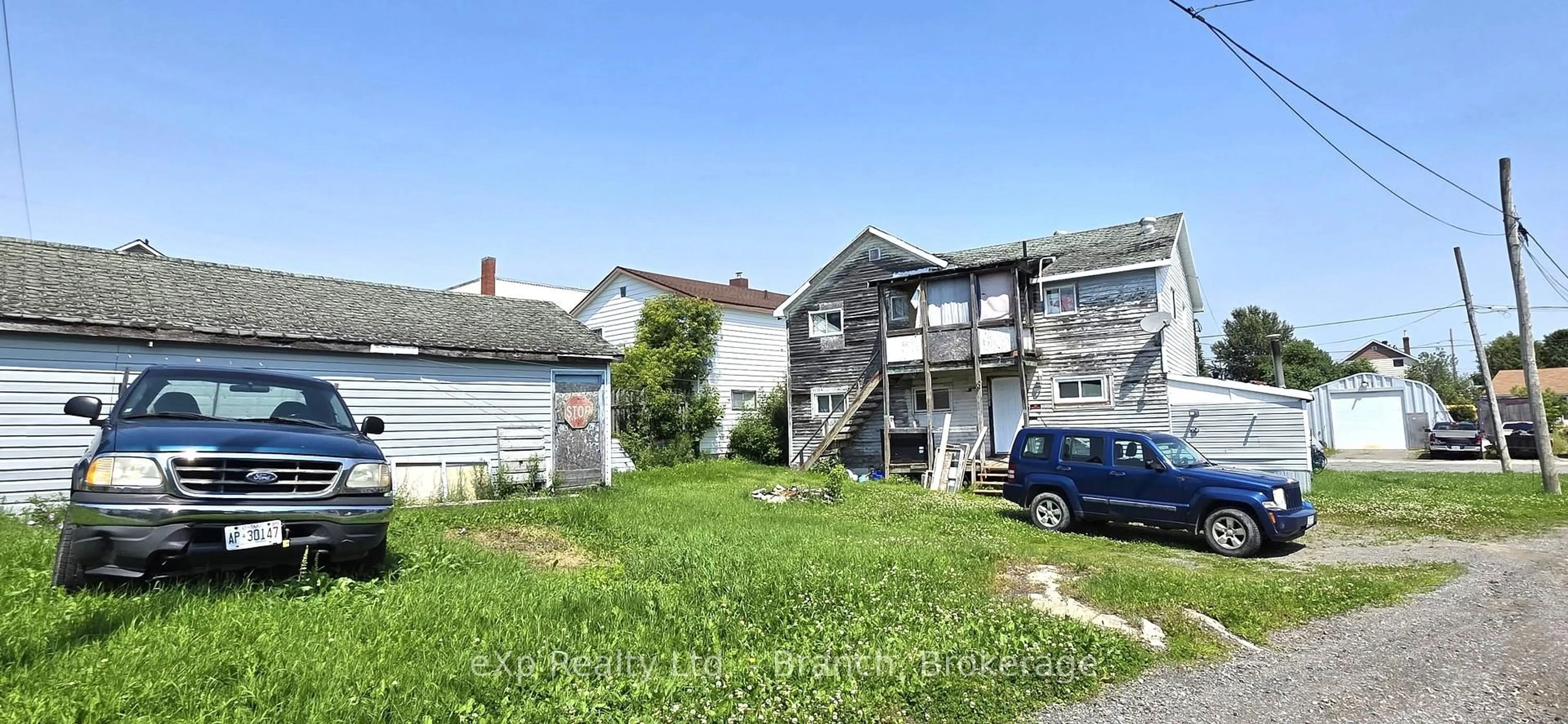 A pic from outside/outdoor area/front of a property/back of a property/a pic from drone, street for 45 Lebel Ave, Kirkland Lake Ontario P2N 2Y7