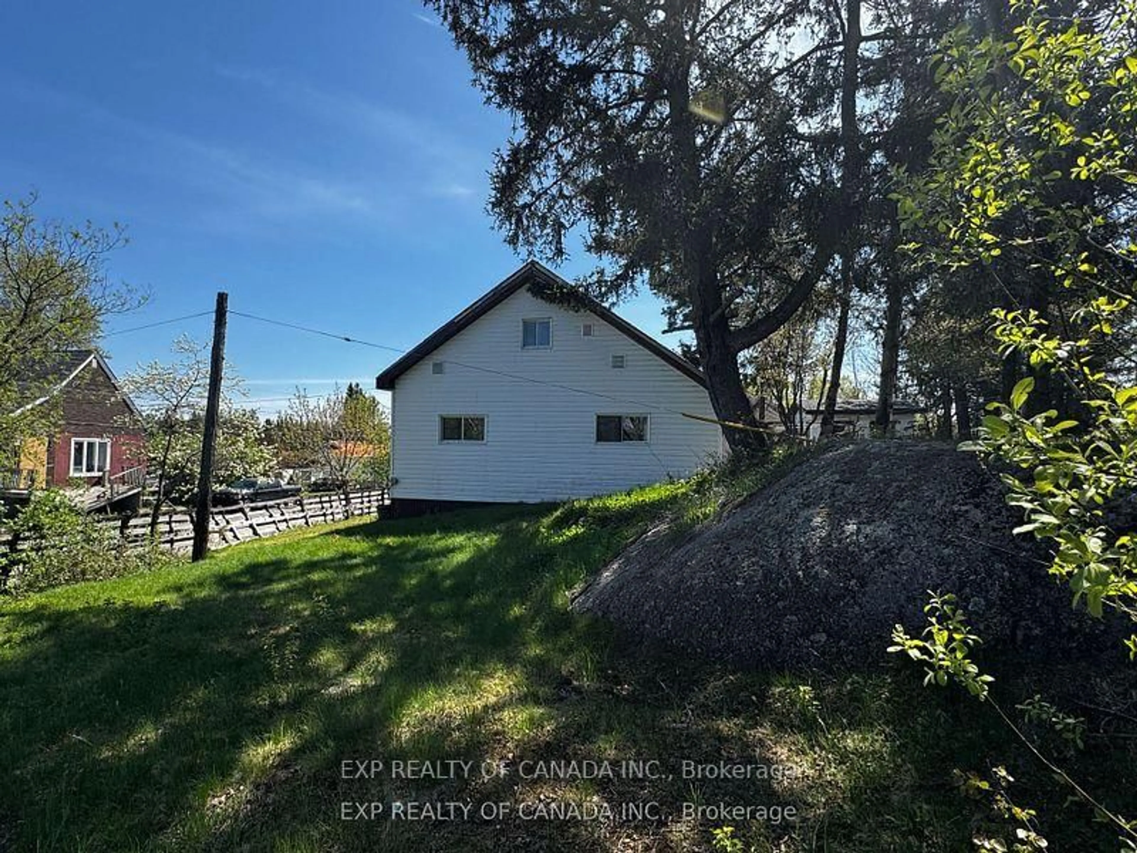 A pic from outside/outdoor area/front of a property/back of a property/a pic from drone, water/lake/river/ocean view for 582 Government Rd, Kirkland Lake Ontario P0K 1A0