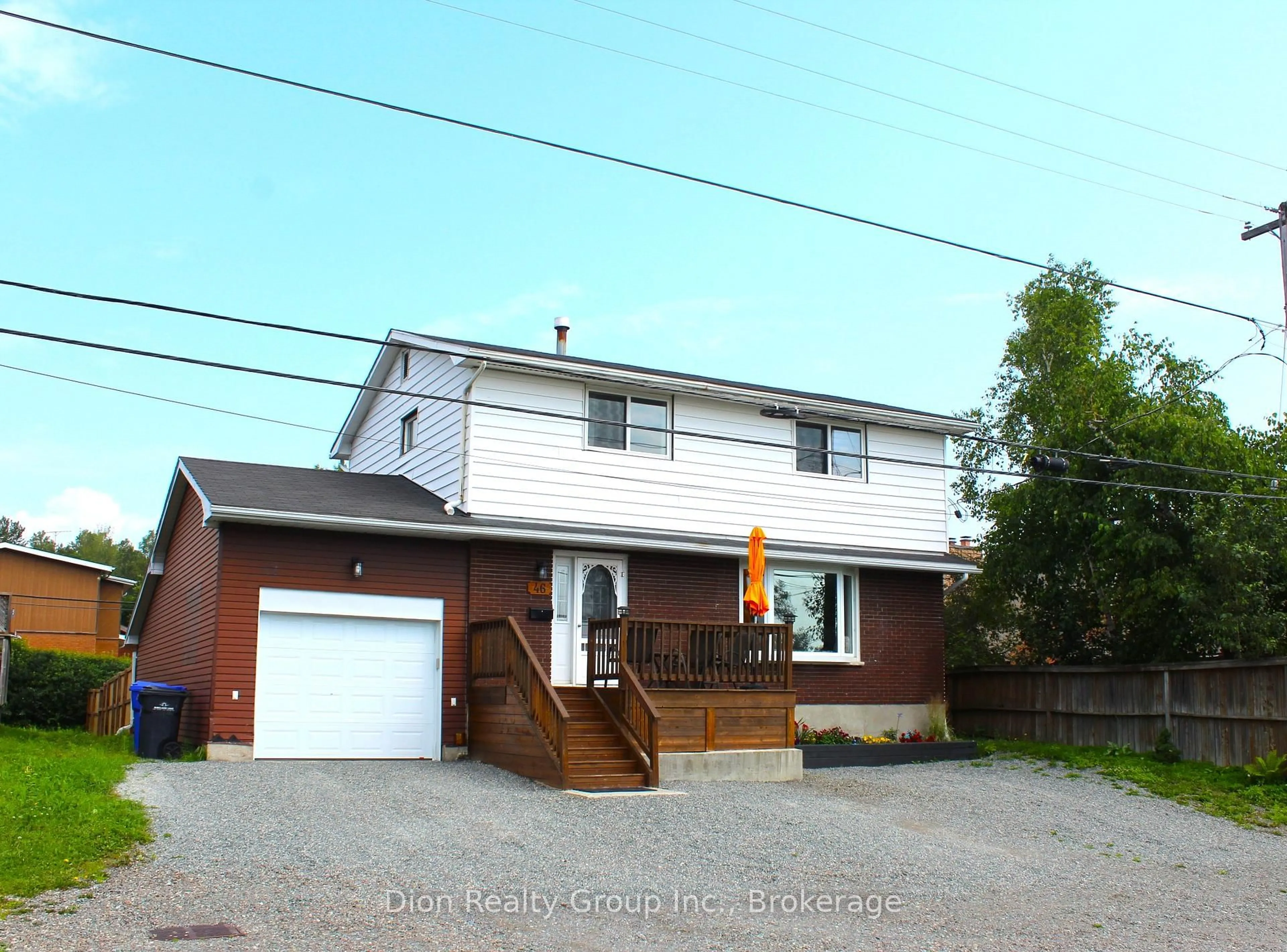 A pic from outside/outdoor area/front of a property/back of a property/a pic from drone, street for 46 Harding Ave, Kirkland Lake Ontario P2N 1B6