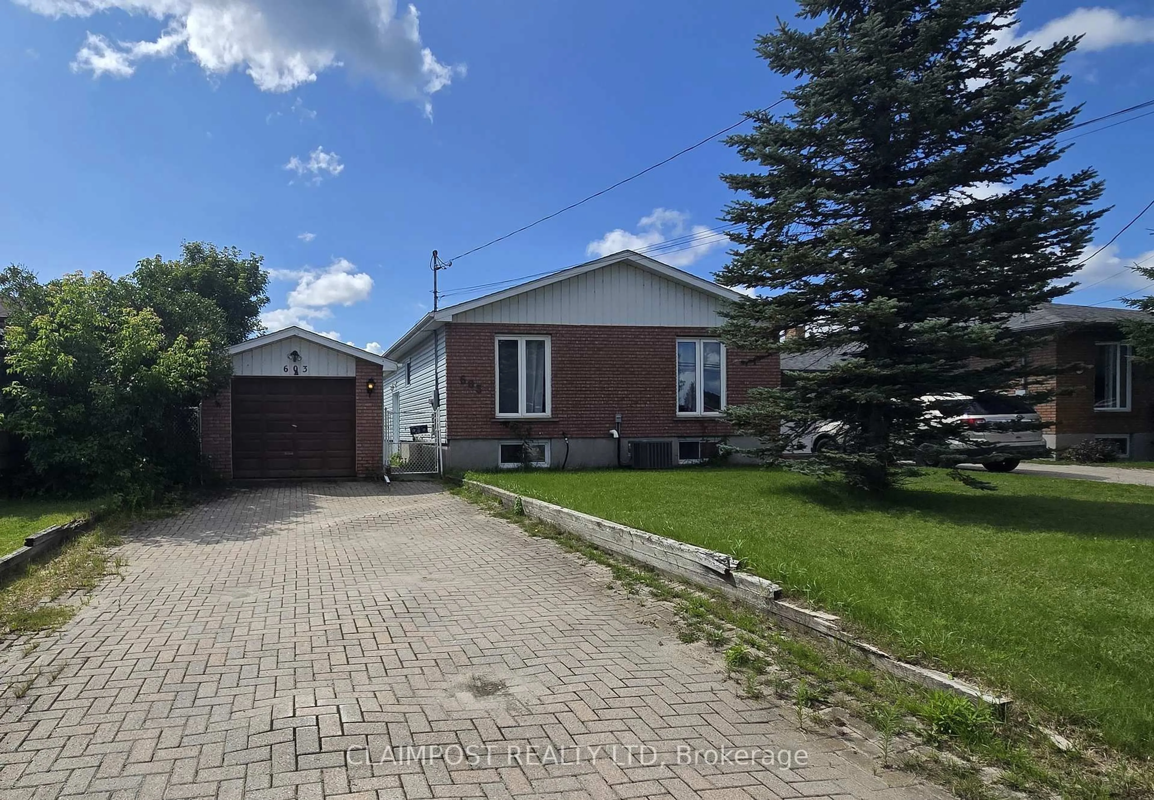 A pic from outside/outdoor area/front of a property/back of a property/a pic from drone, street for 603 Bristol Rd, Timmins Ontario P0N 1C0