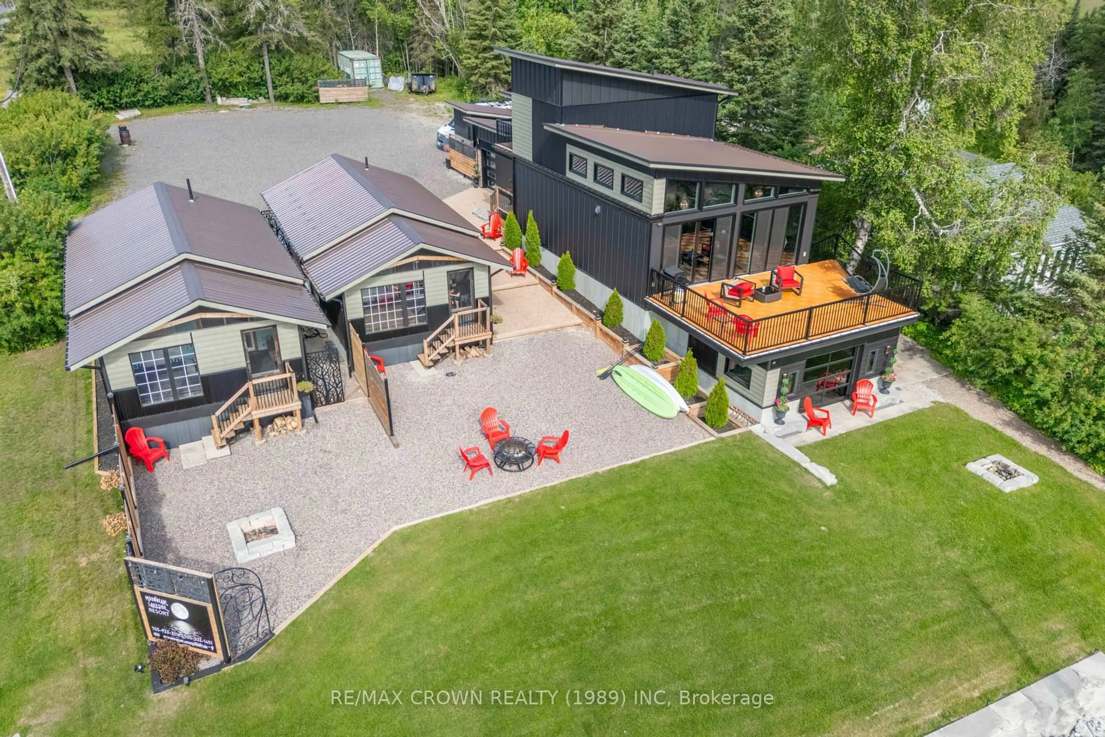 A pic from outside/outdoor area/front of a property/back of a property/a pic from drone, mountain view for 2 Paterson Rd, Kapuskasing Ontario P0L 1V0