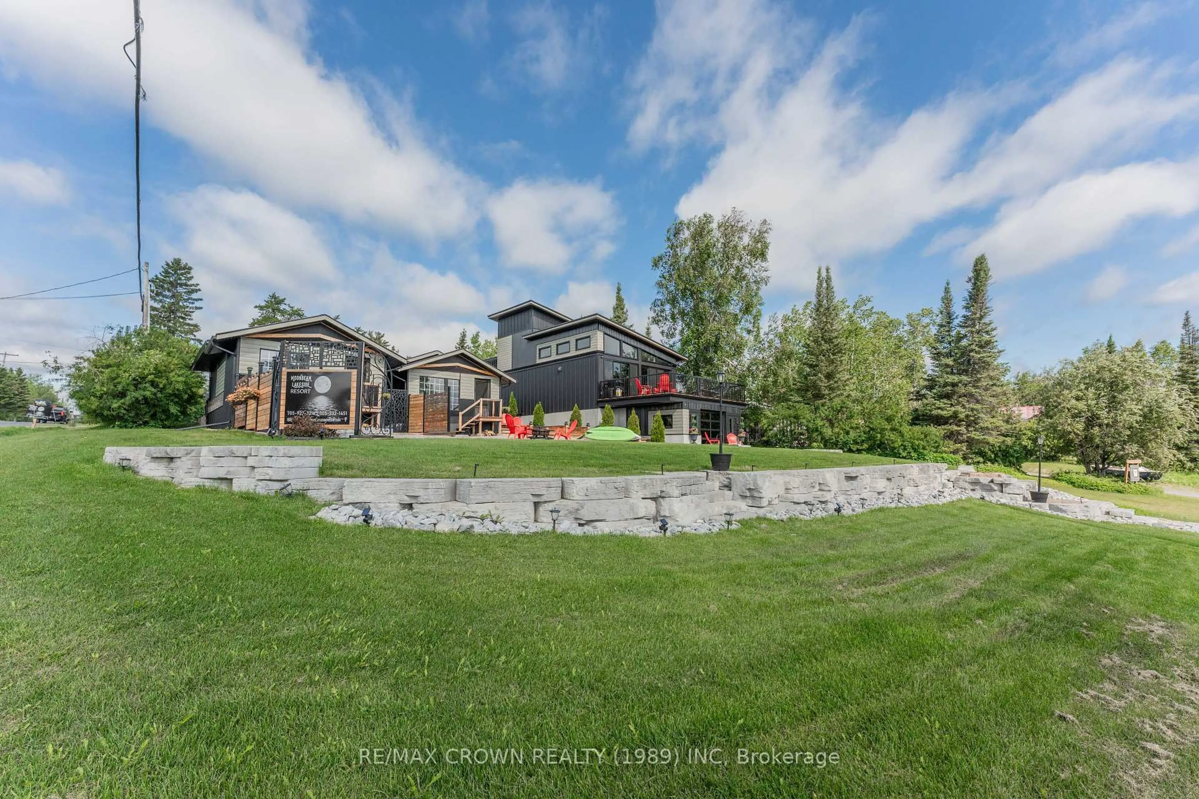 A pic from outside/outdoor area/front of a property/back of a property/a pic from drone, mountain view for 2 Paterson Rd, Kapuskasing Ontario P0L 1V0