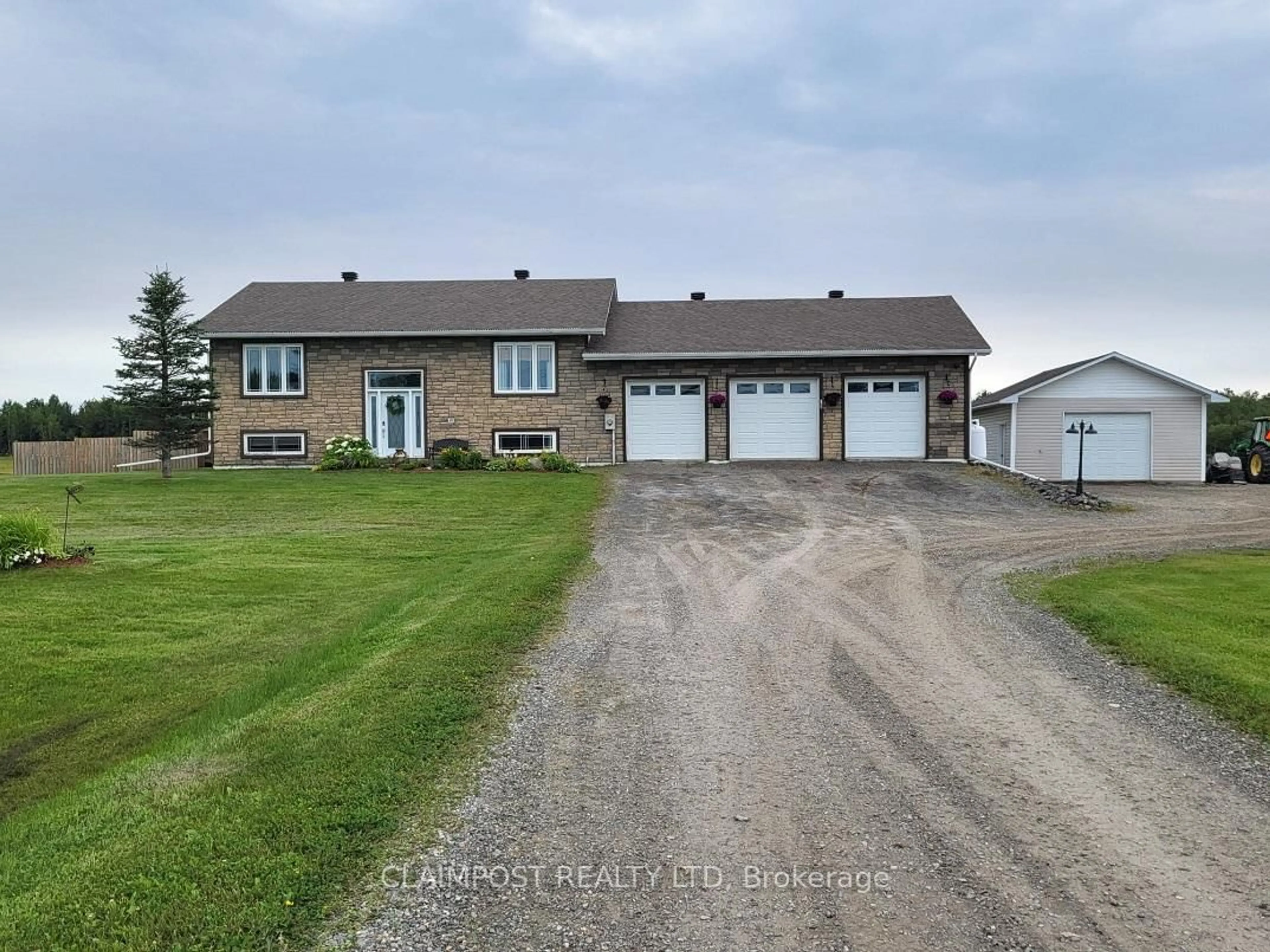 A pic from outside/outdoor area/front of a property/back of a property/a pic from drone, unknown for 1375 Laforest Rd, Timmins Ontario P4P 7C7
