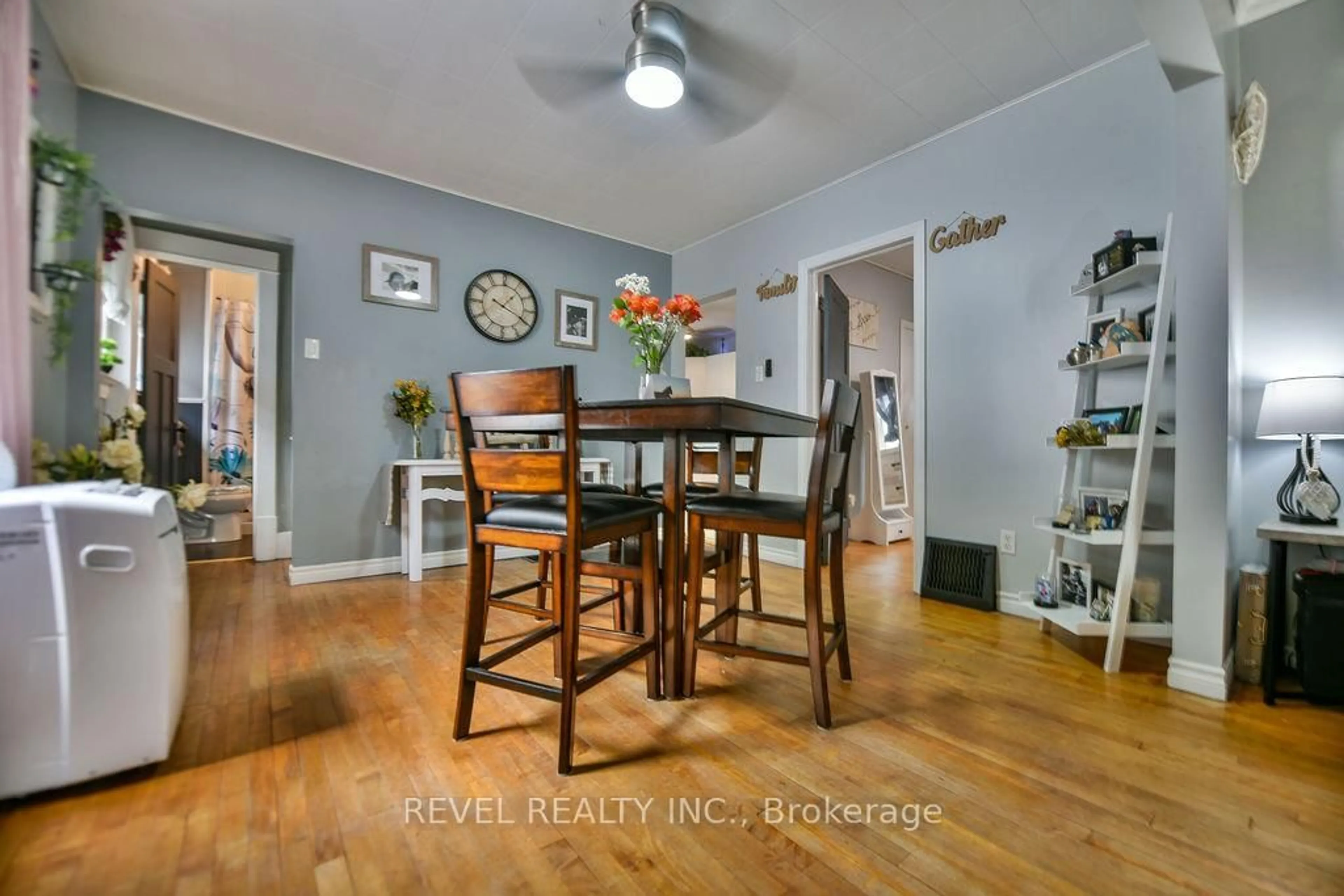 Dining room, wood/laminate floor for 83 Balsam St, Timmins Ontario P4N 6G6