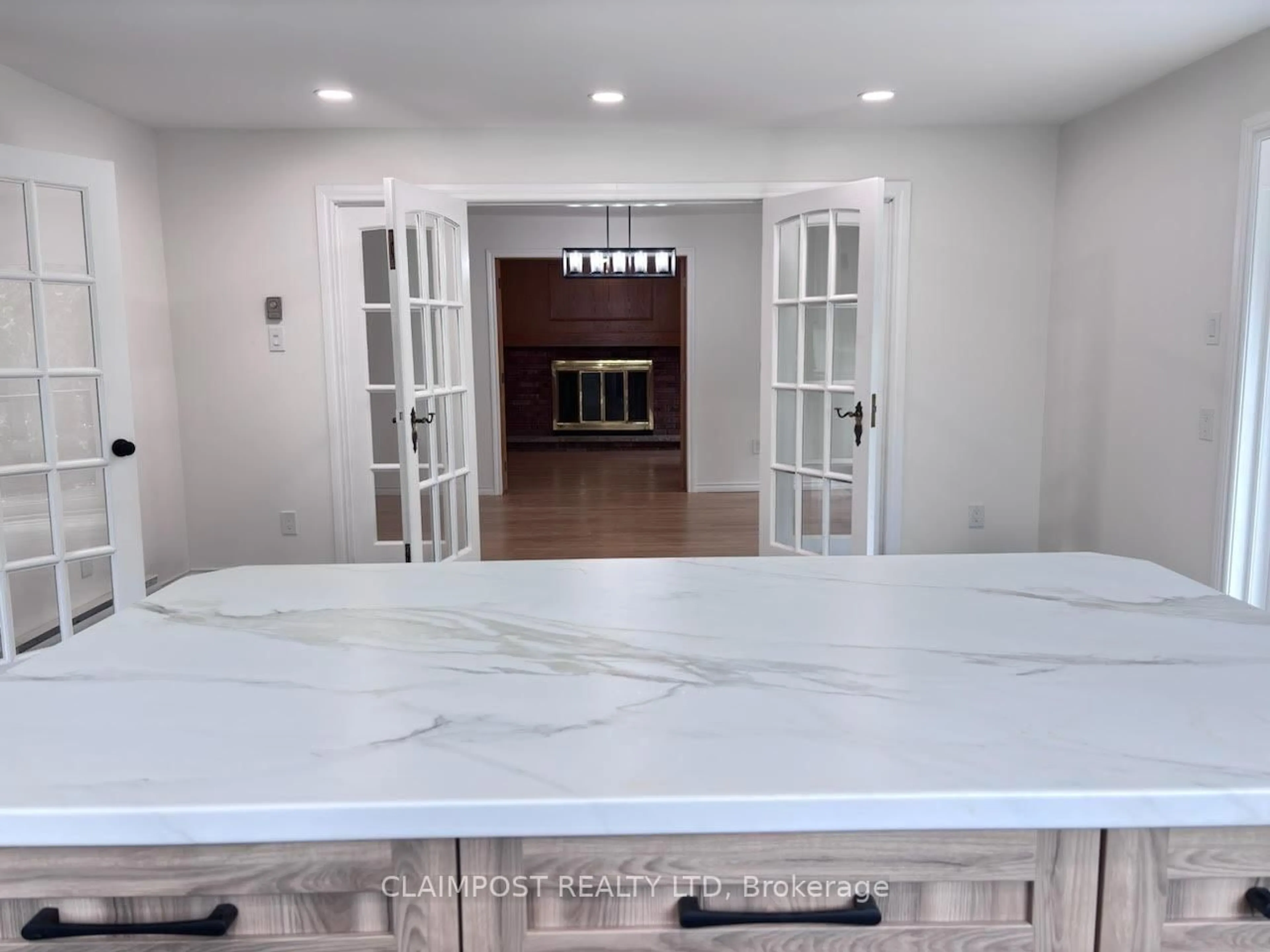Open concept kitchen, ceramic/tile floor for 38 Bluejay Lane, Timmins Ontario P4N 7C2