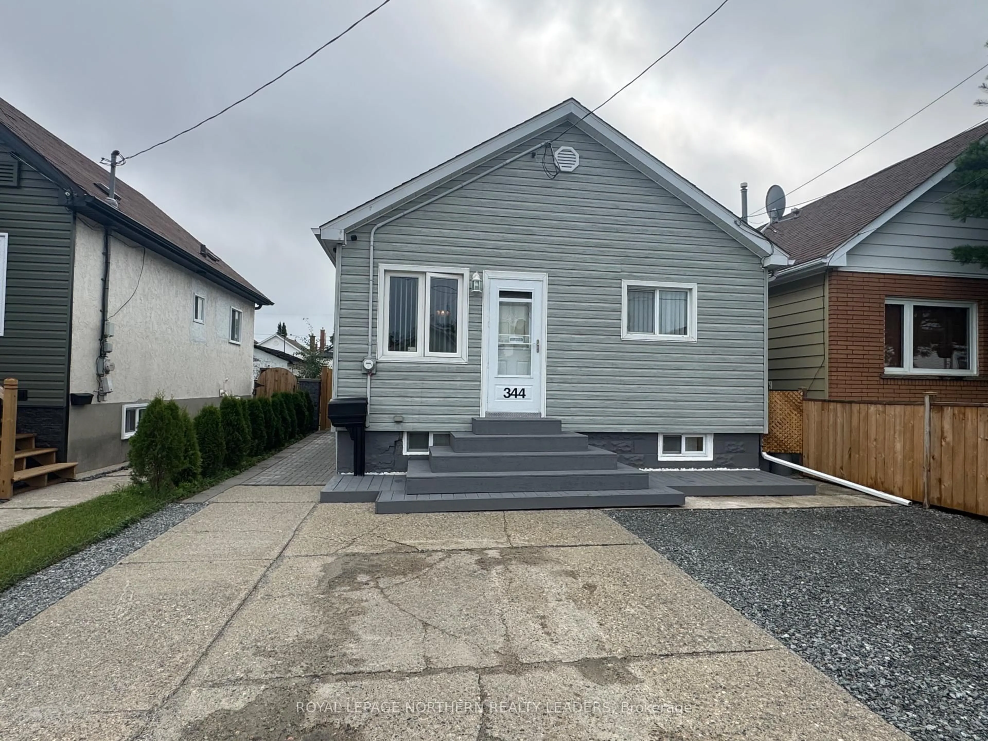 Home with vinyl exterior material, street for 344 Birch St, Timmins Ontario P4N 2B6