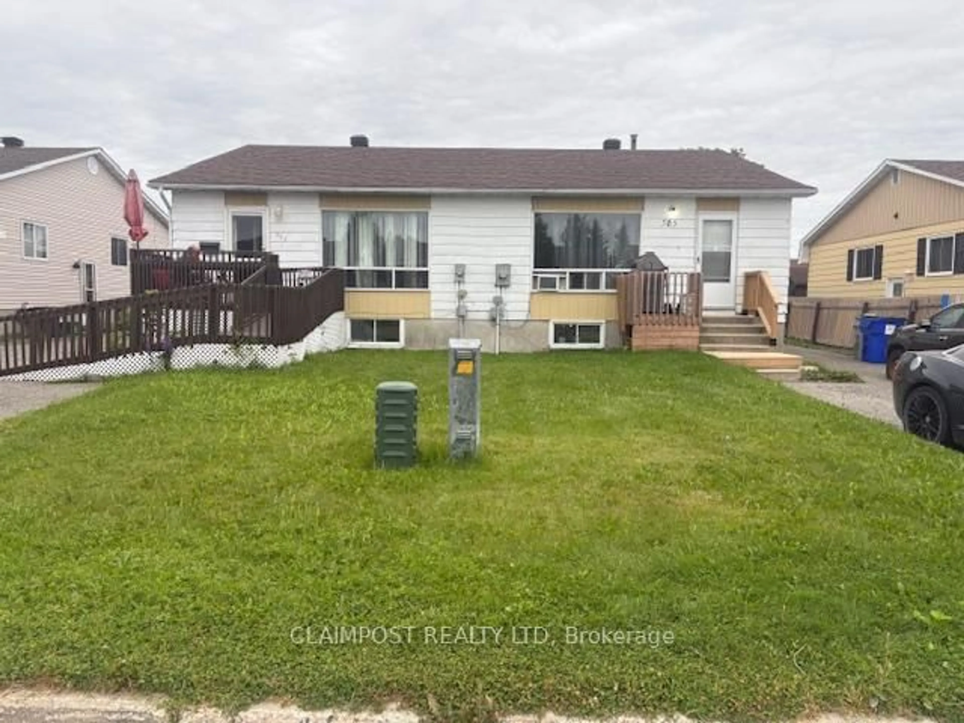 A pic from outside/outdoor area/front of a property/back of a property/a pic from drone, unknown for 503-505 Martin Ave, Timmins Ontario P4P 1A3