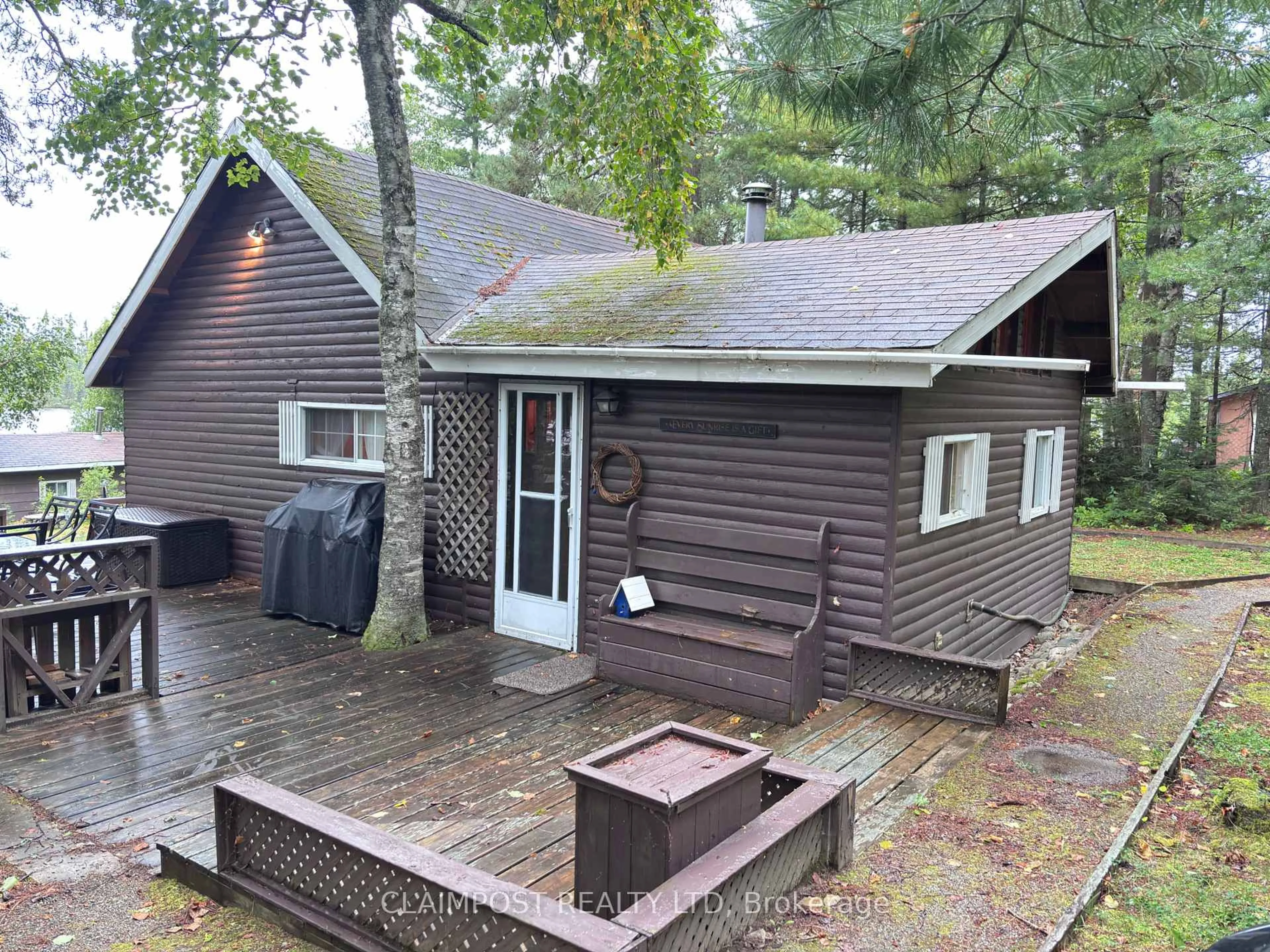 A pic from outside/outdoor area/front of a property/back of a property/a pic from drone, water/lake/river/ocean view for 399 Esker Rd, Timmins Ontario P4N 7C3