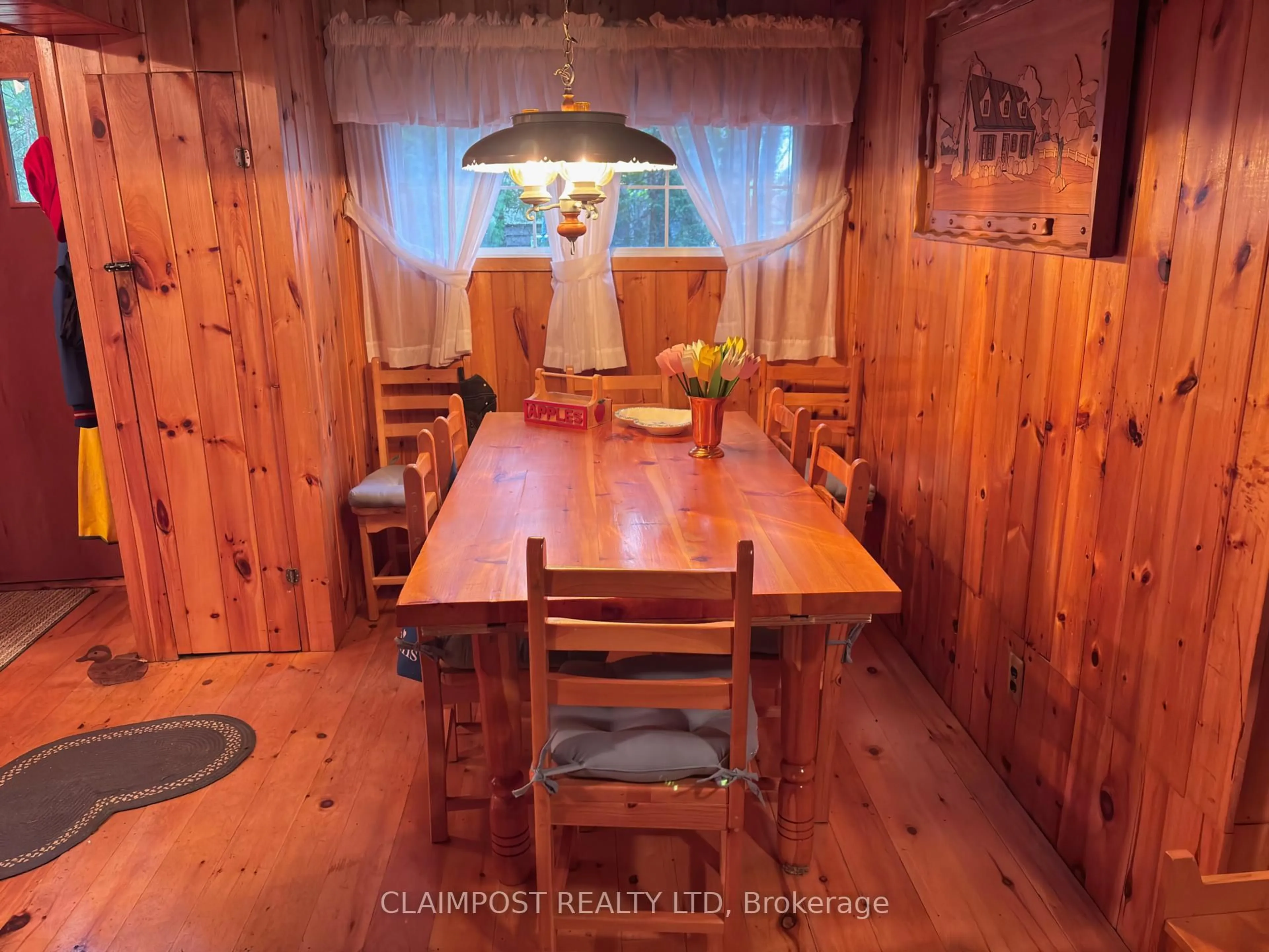 Dining room, wood/laminate floor for 399 Esker Rd, Timmins Ontario P4N 7C3