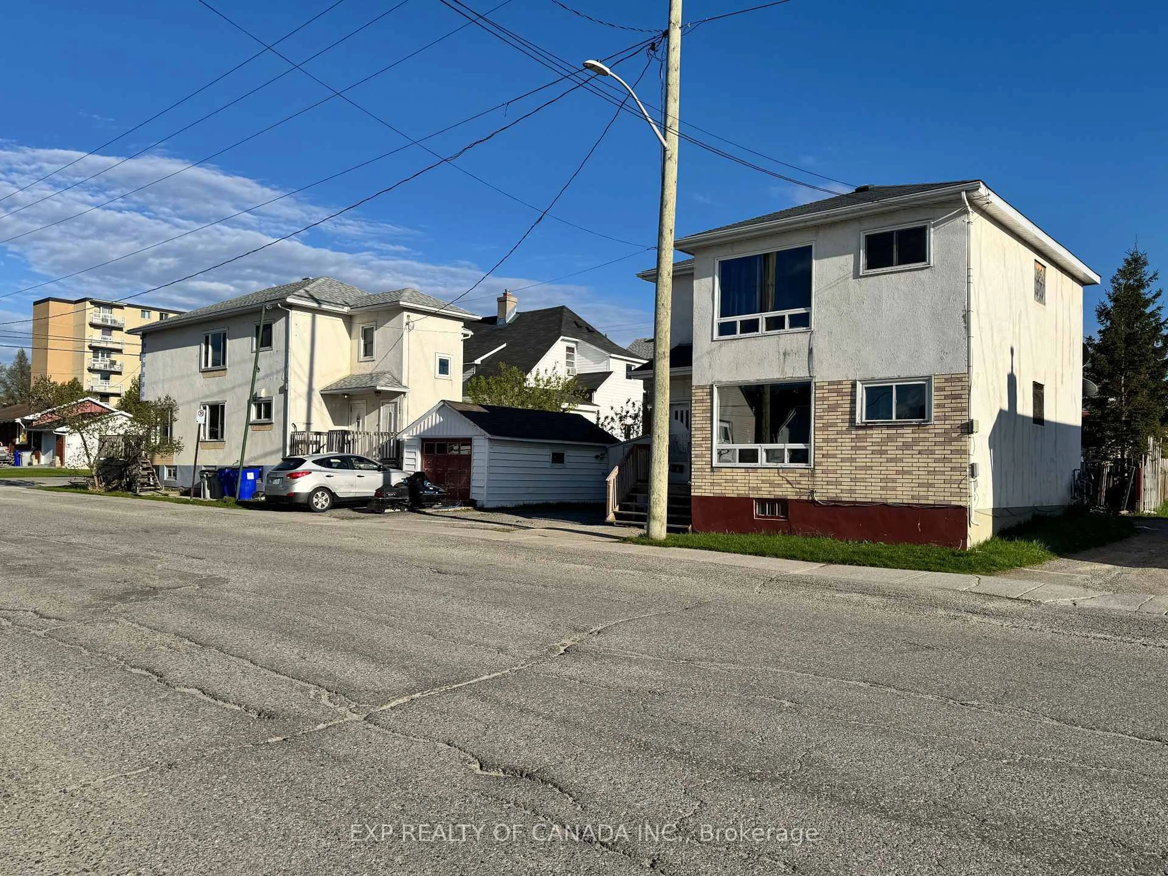 A pic from outside/outdoor area/front of a property/back of a property/a pic from drone, street for 245 Cedar St, Timmins Ontario P4N 6J5