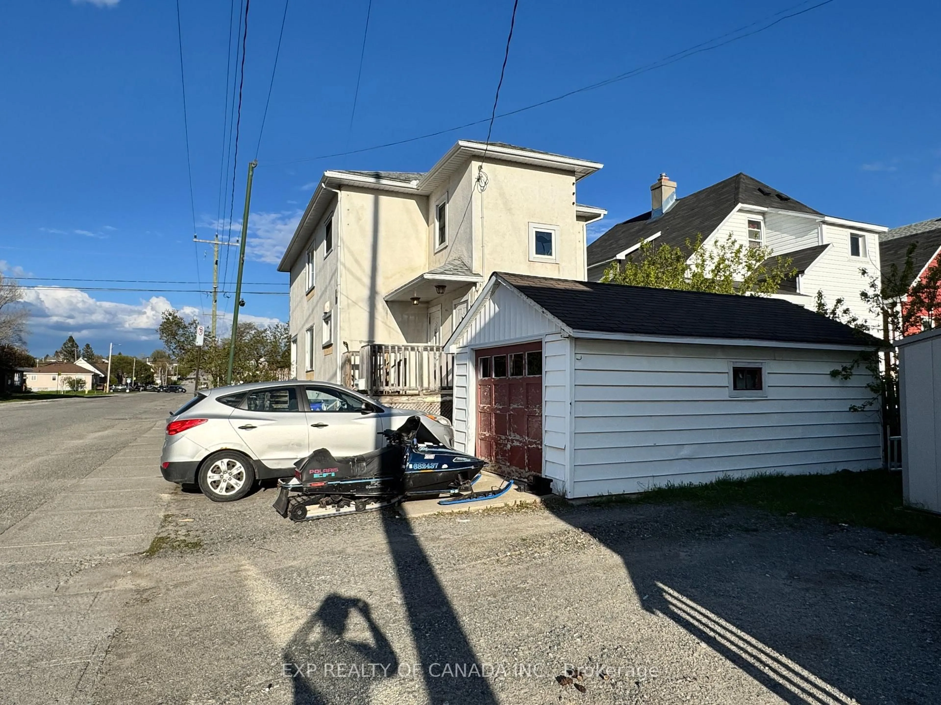 A pic from outside/outdoor area/front of a property/back of a property/a pic from drone, street for 245 Cedar St, Timmins Ontario P4N 6J5