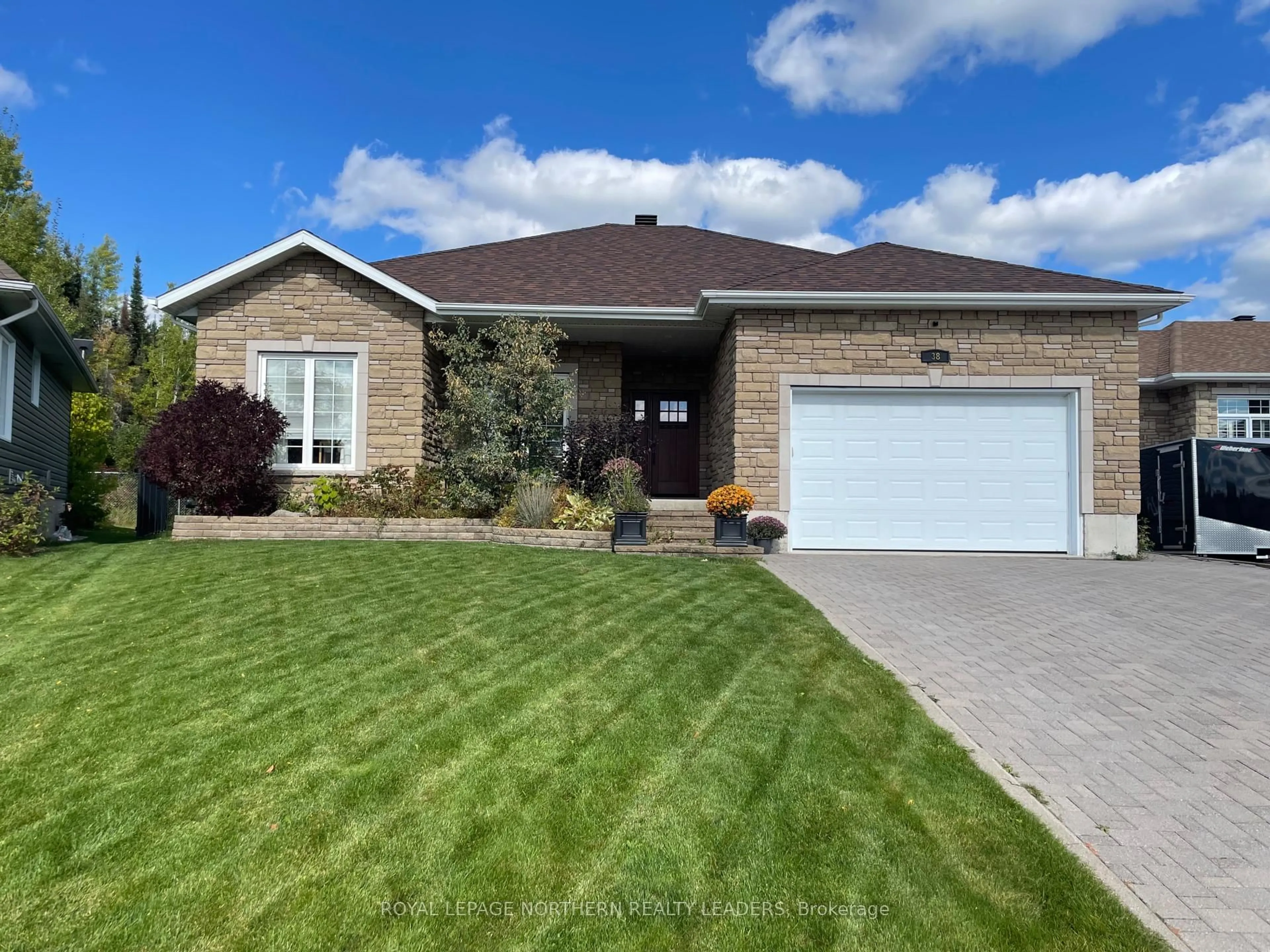 Home with brick exterior material, street for 38 Majestic Dr, Timmins Ontario P4R 1N6