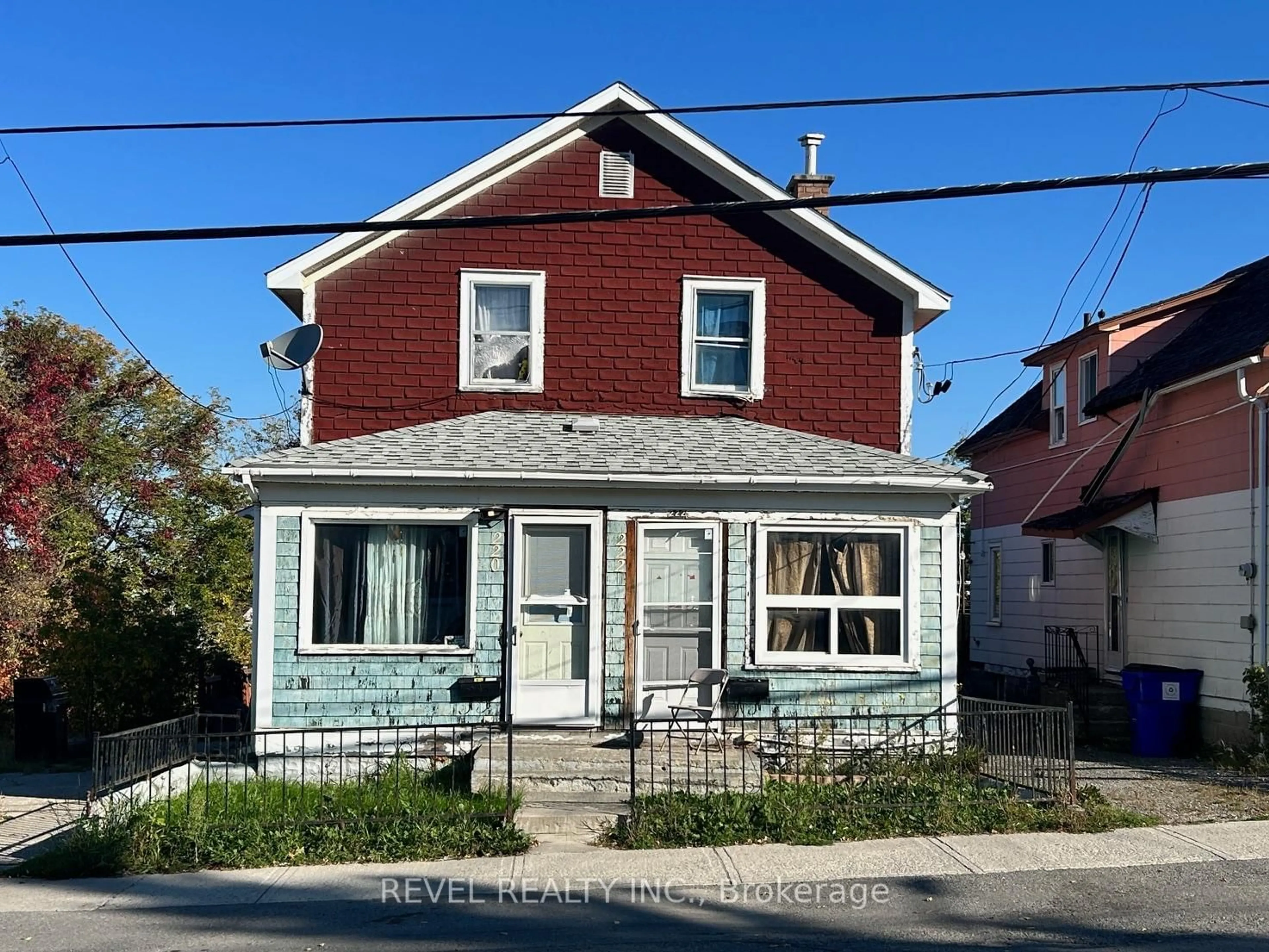 Home with brick exterior material, street for 220-222 Sixth Ave, Timmins Ontario P4N 5M8