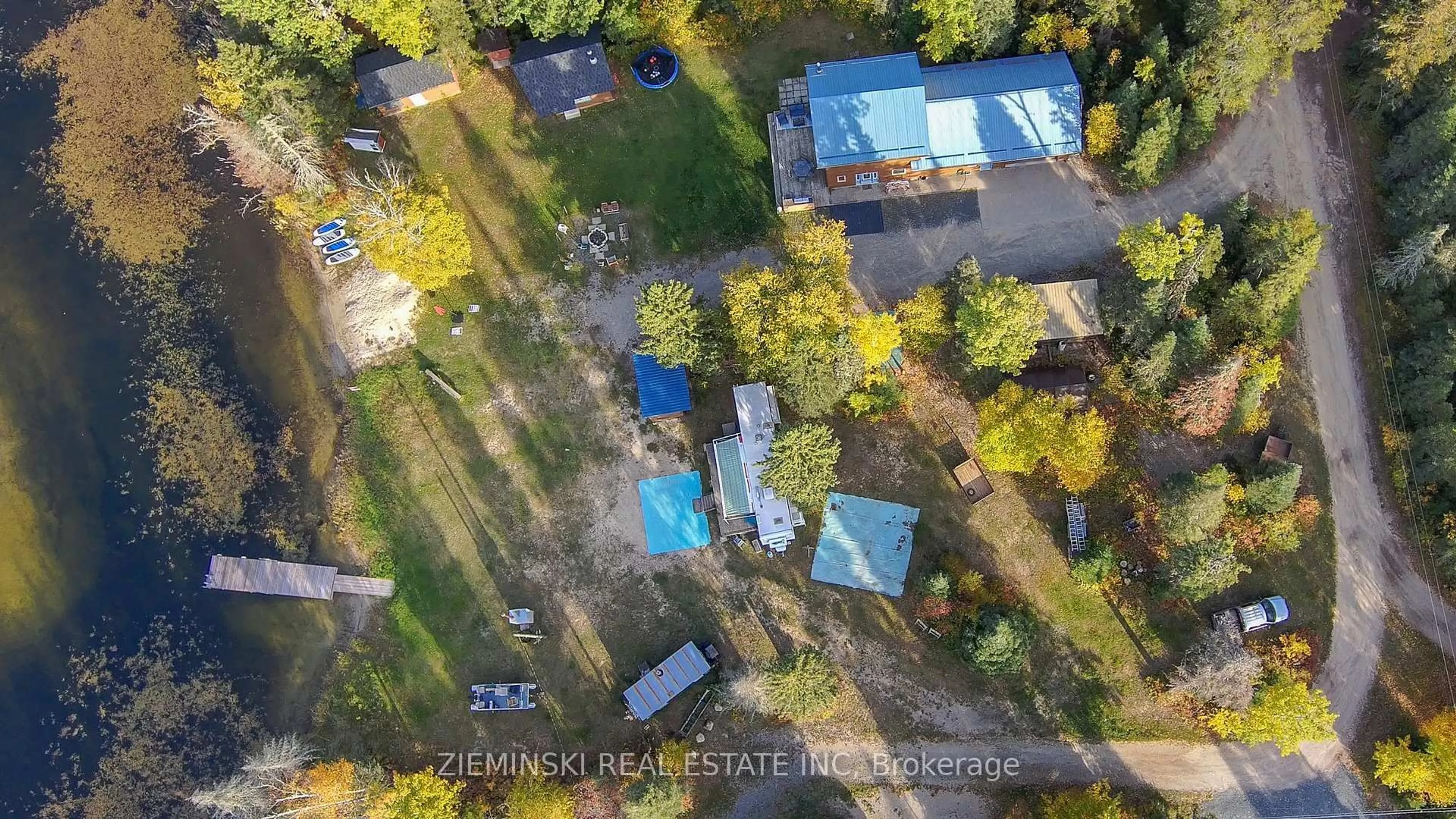 A pic from outside/outdoor area/front of a property/back of a property/a pic from drone, street for 167 & 169 Nellie Lake Rd, Cochrane Ontario P0K 1G0