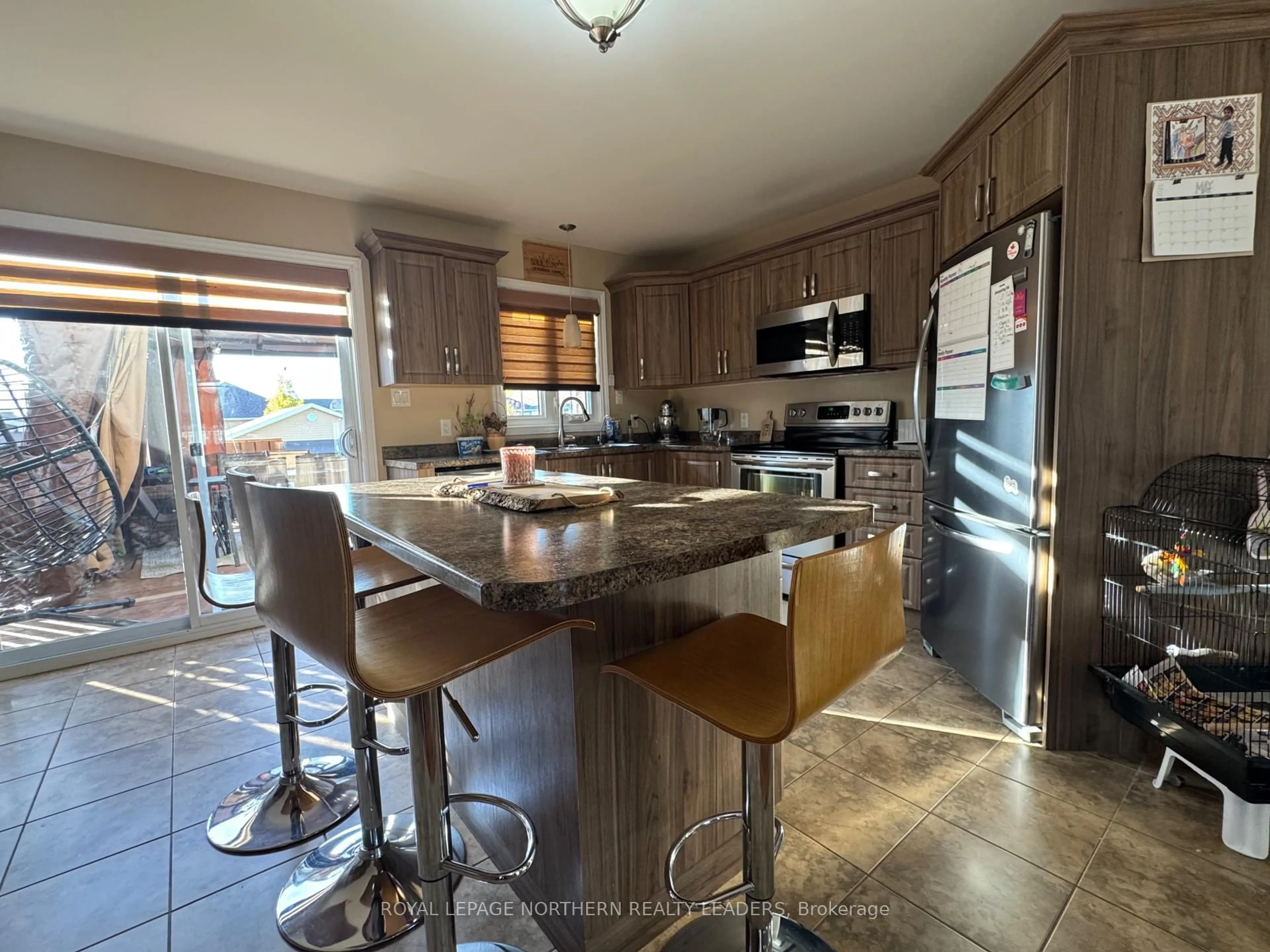 Open concept kitchen, ceramic/tile floor for 55 Brian Romain Dr, Timmins Ontario P4P 0A3