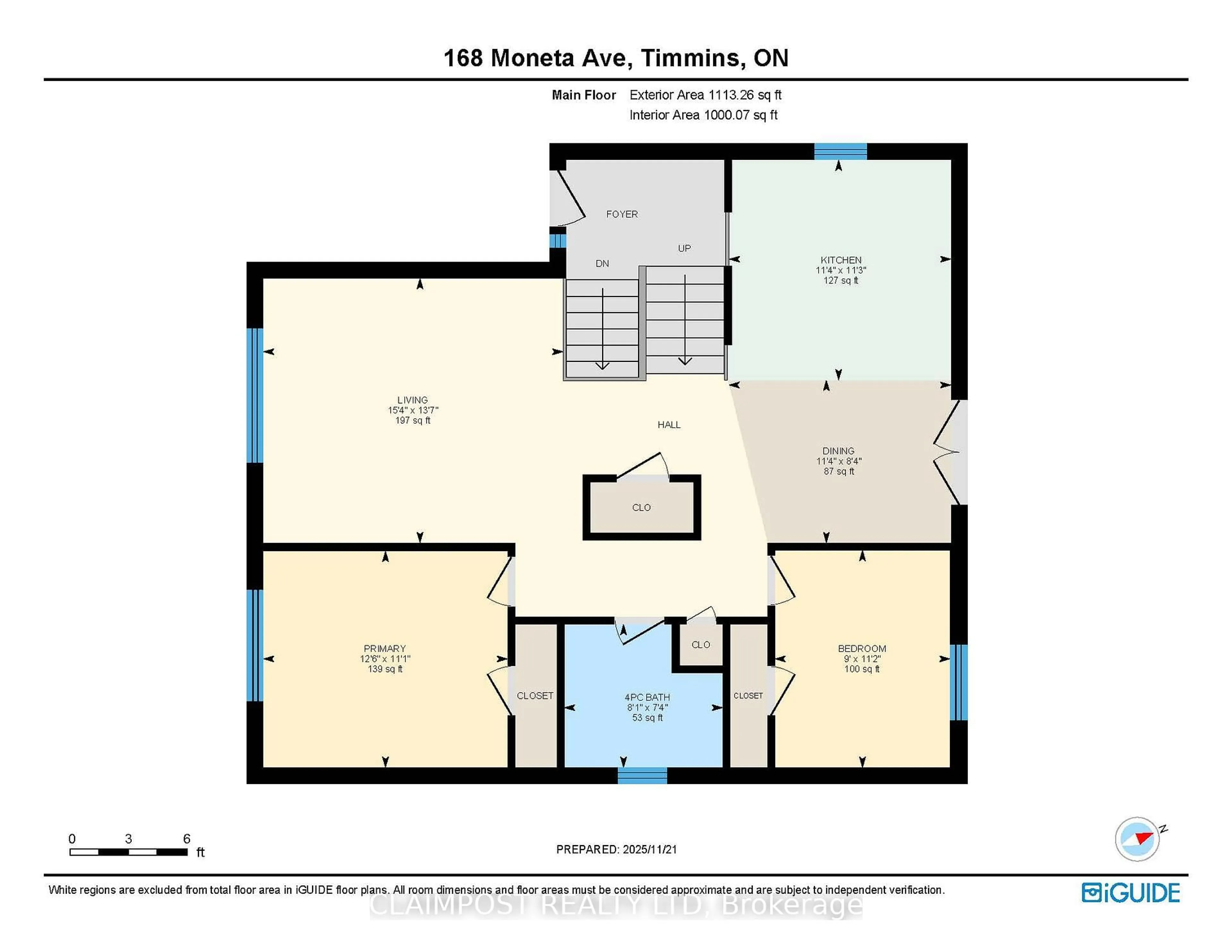 Floor plan for 168 Moneta Ave, Timmins Ontario P4N 8L6