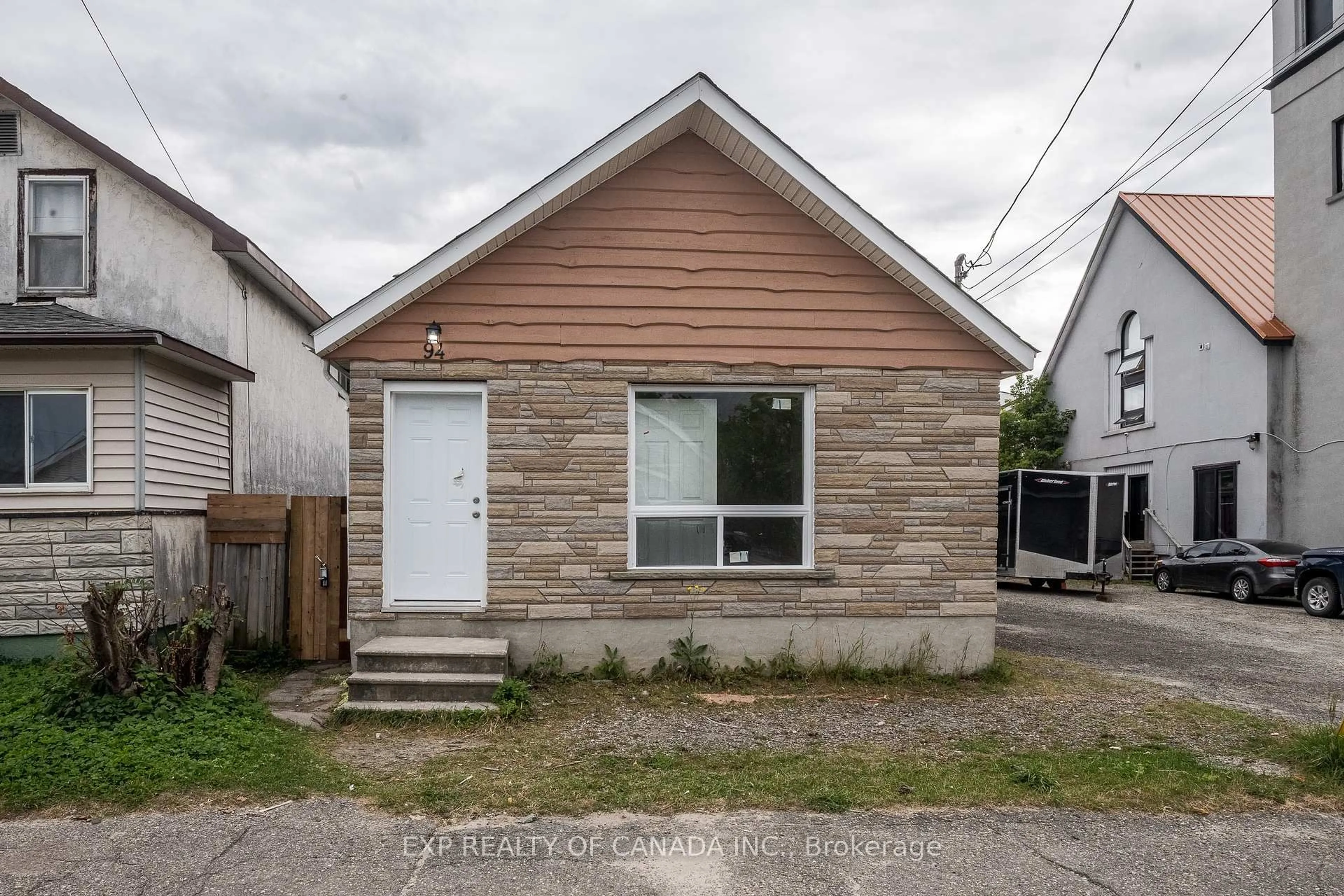 Home with brick exterior material, street for 94 Father Costello Dr, Timmins Ontario P0N 1G0