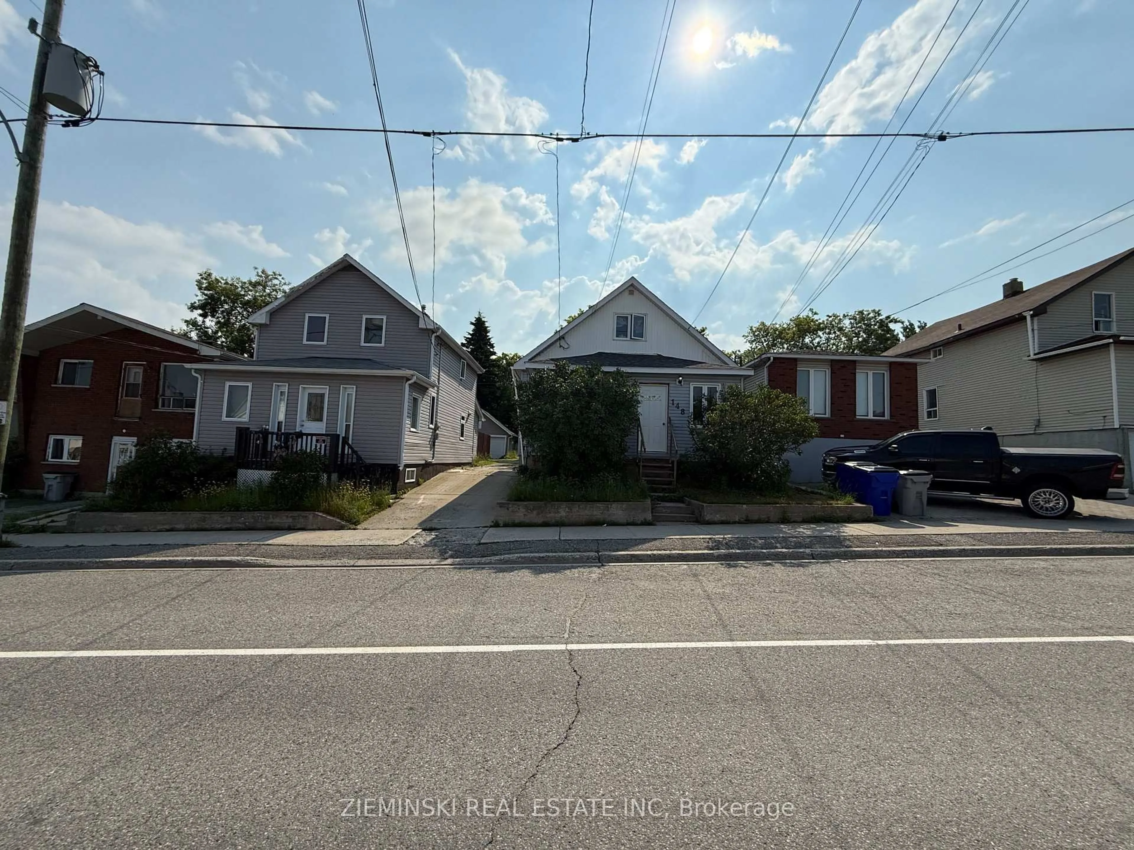 A pic from outside/outdoor area/front of a property/back of a property/a pic from drone, street for 148 Pine St, Timmins Ontario P4N 6L1