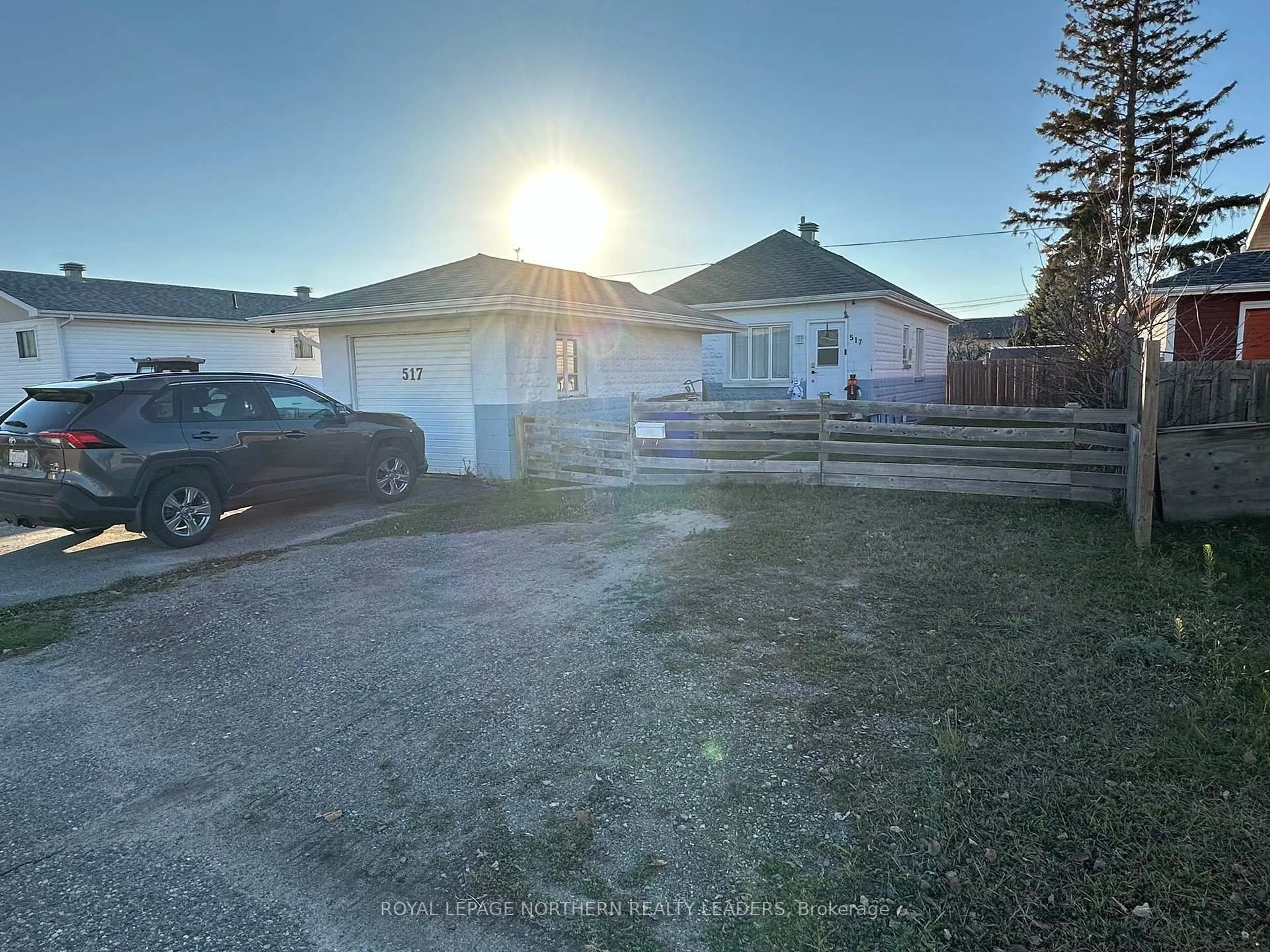 A pic from outside/outdoor area/front of a property/back of a property/a pic from drone, street for 517 Tonelli St, Timmins Ontario P4N 7B8