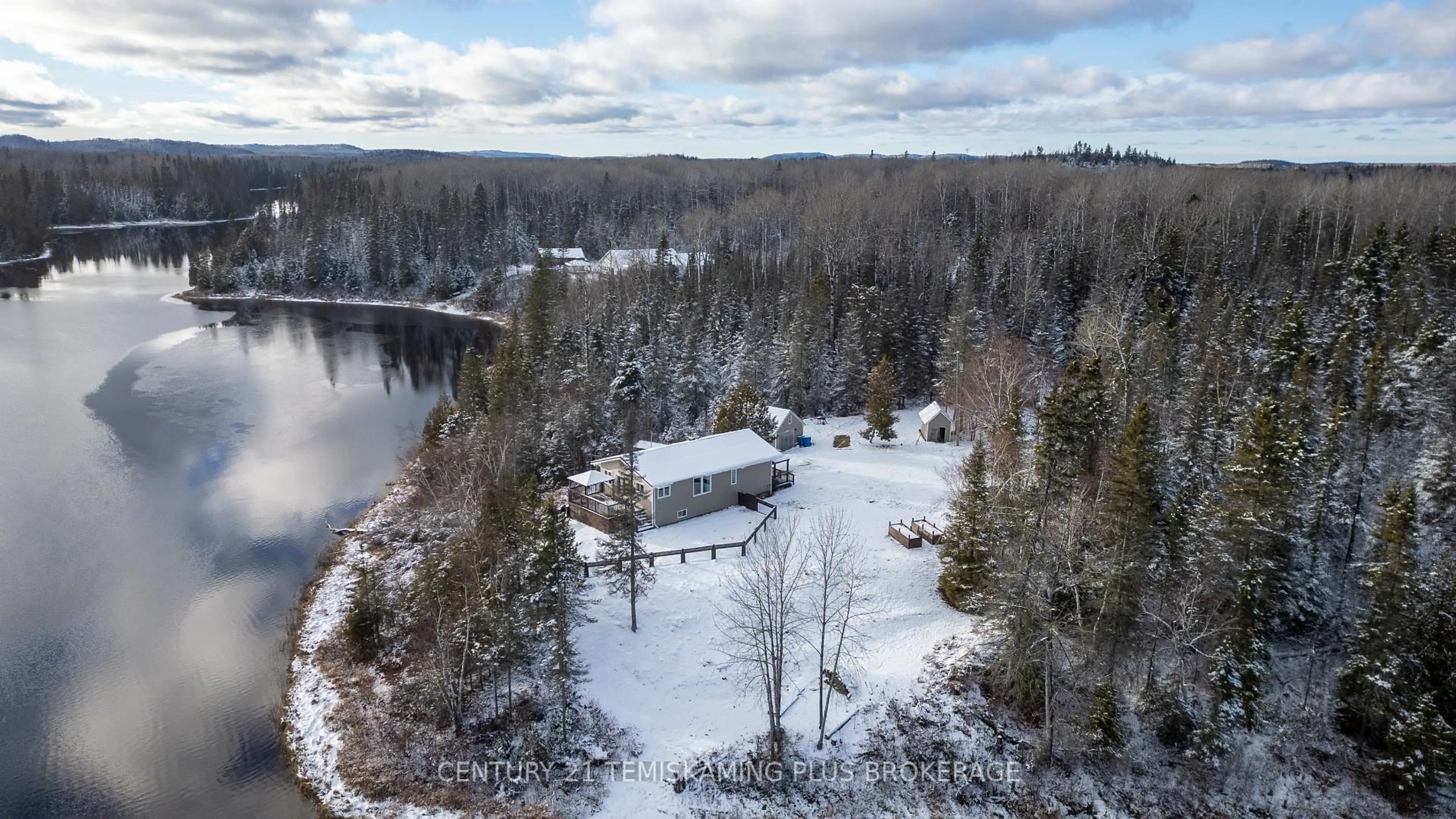 A pic from outside/outdoor area/front of a property/back of a property/a pic from drone, water/lake/river/ocean view for 989158 MOUNTAIN CHUTES Rd, Timiskaming Ontario P0J 0B2