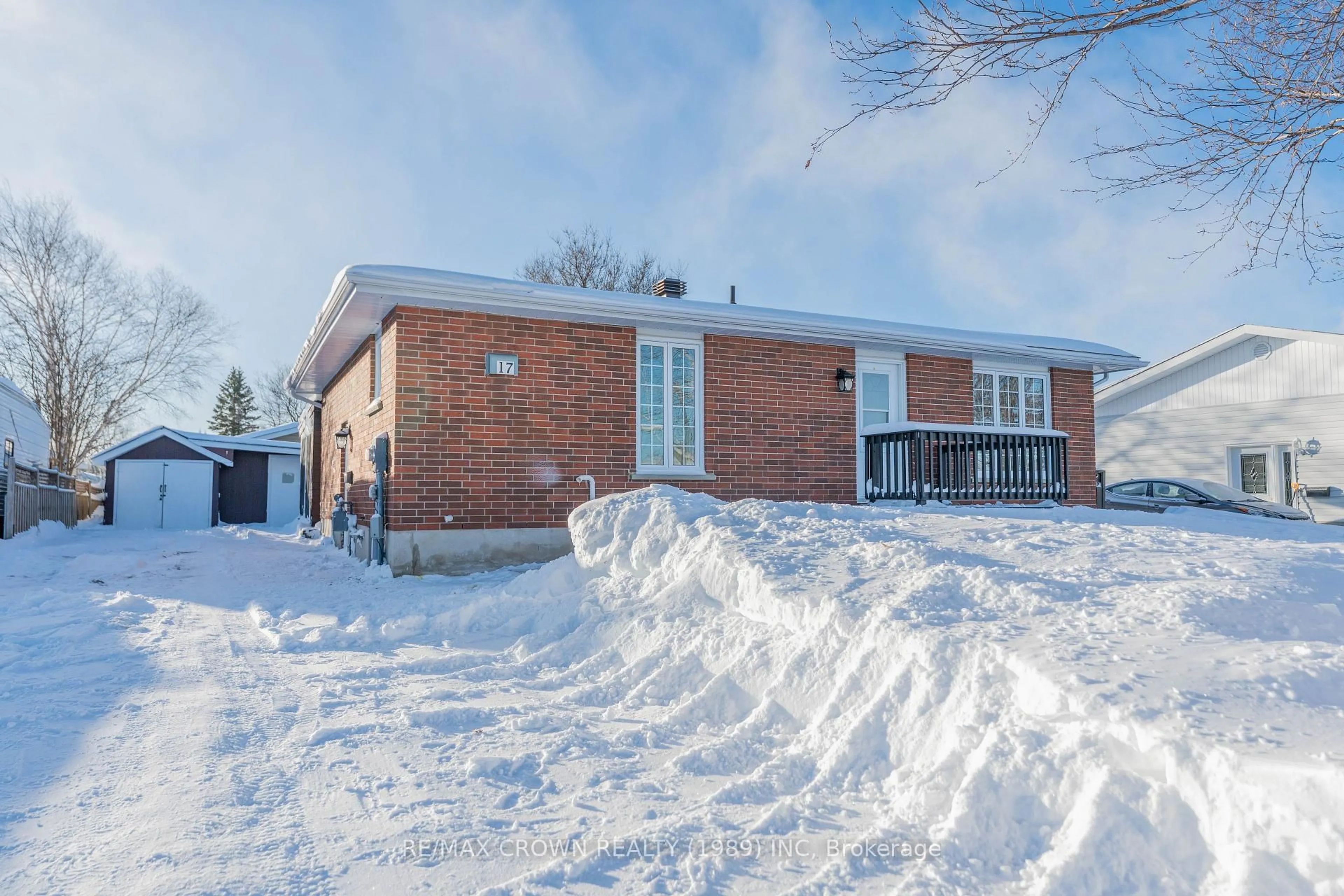 Home with brick exterior material, street for 17 Champlain Cres, Kapuskasing Ontario P5N 3A8
