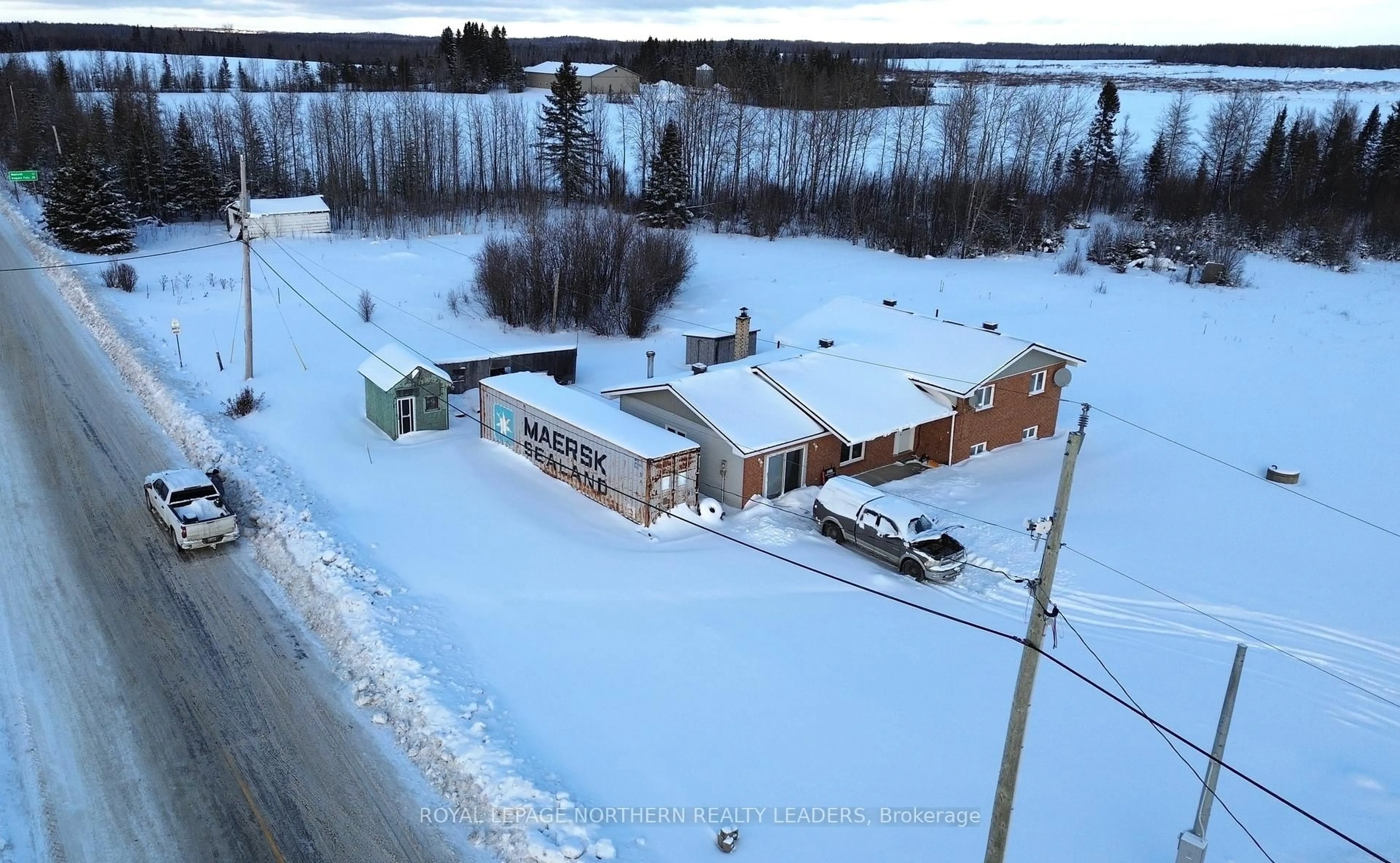 A pic from outside/outdoor area/front of a property/back of a property/a pic from drone, building for 4198 Hwy 101, Black River-Matheson Ontario P0K 1N0