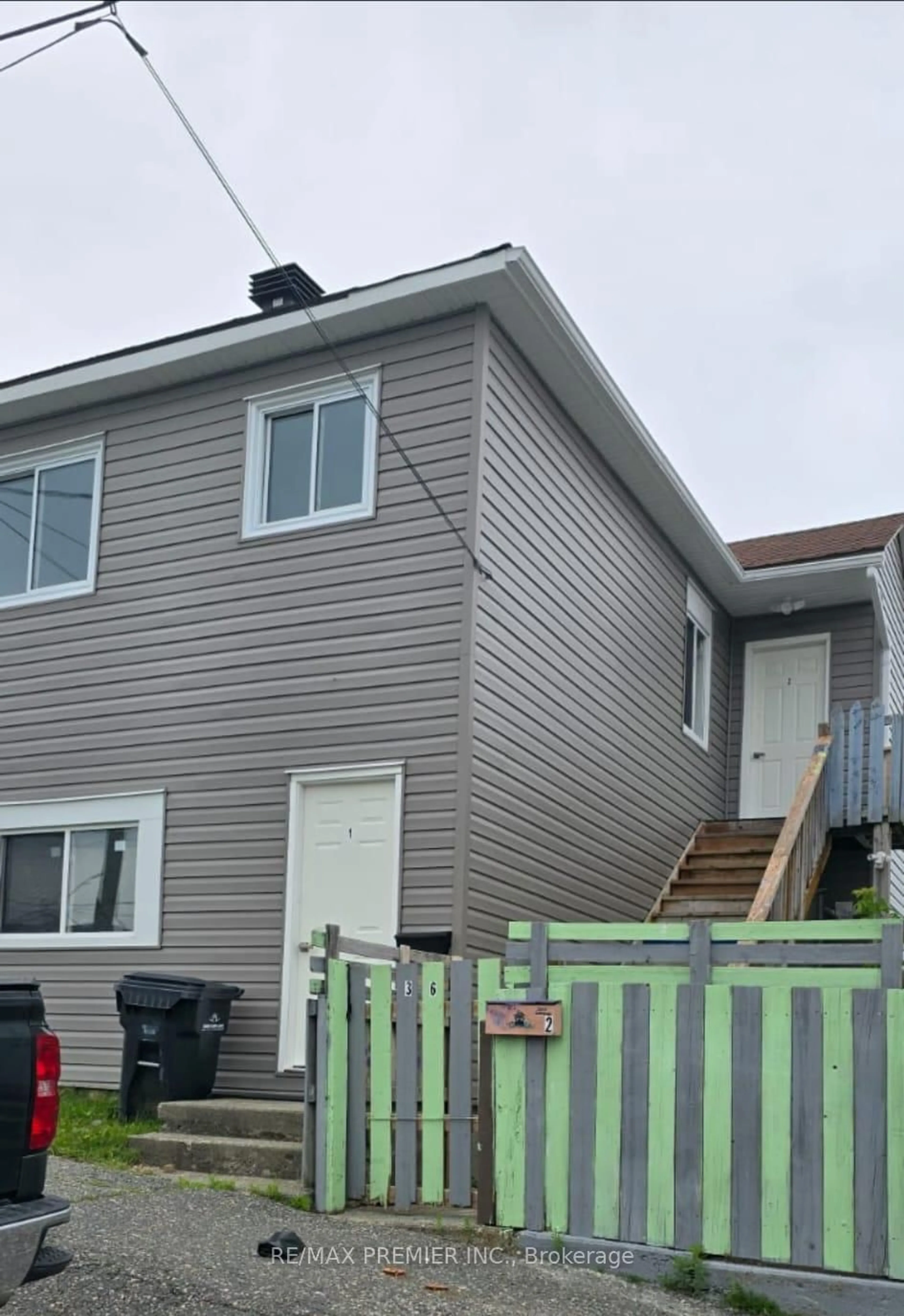 Home with vinyl exterior material, building for 36 Kirkpatrick St, Kirkland Lake Ontario P2N 2G9