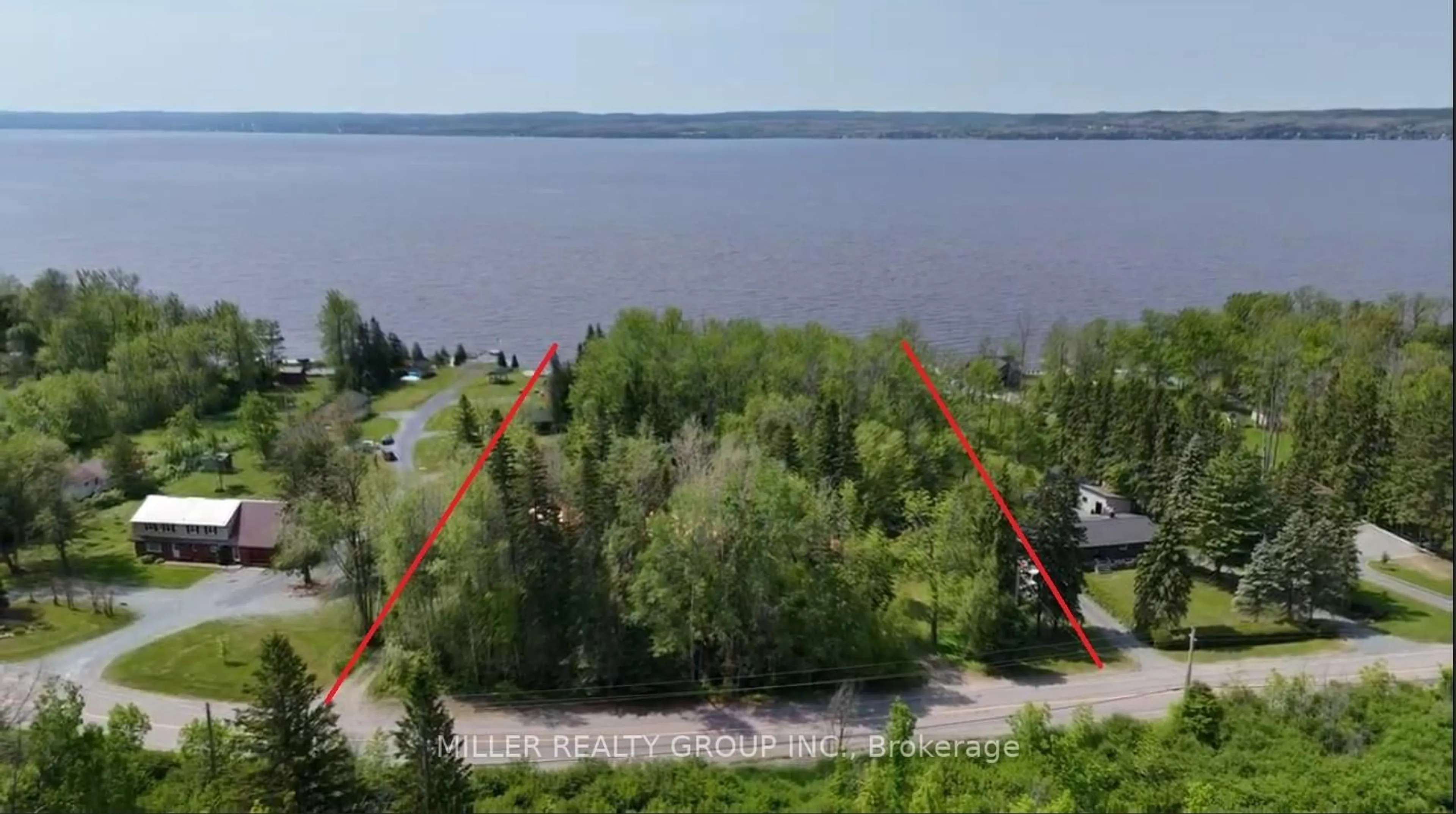 A pic from outside/outdoor area/front of a property/back of a property/a pic from drone, water/lake/river/ocean view for 692 Dawson Point Rd, Temiskaming Shores Ontario P0J 1P0