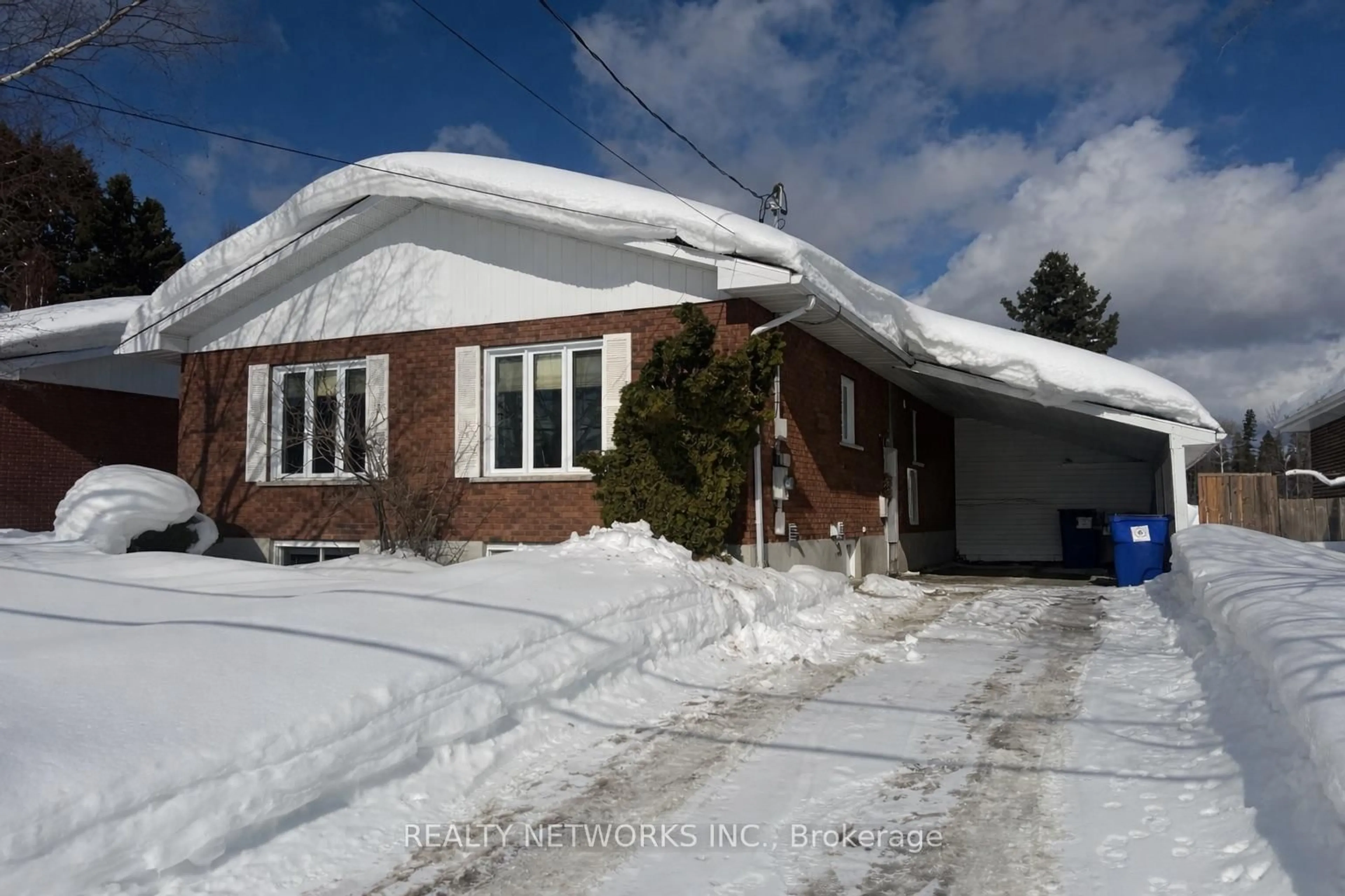 Home with brick exterior material, street for 1110 Ferguson Rd, Timmins Ontario P0N 1K0