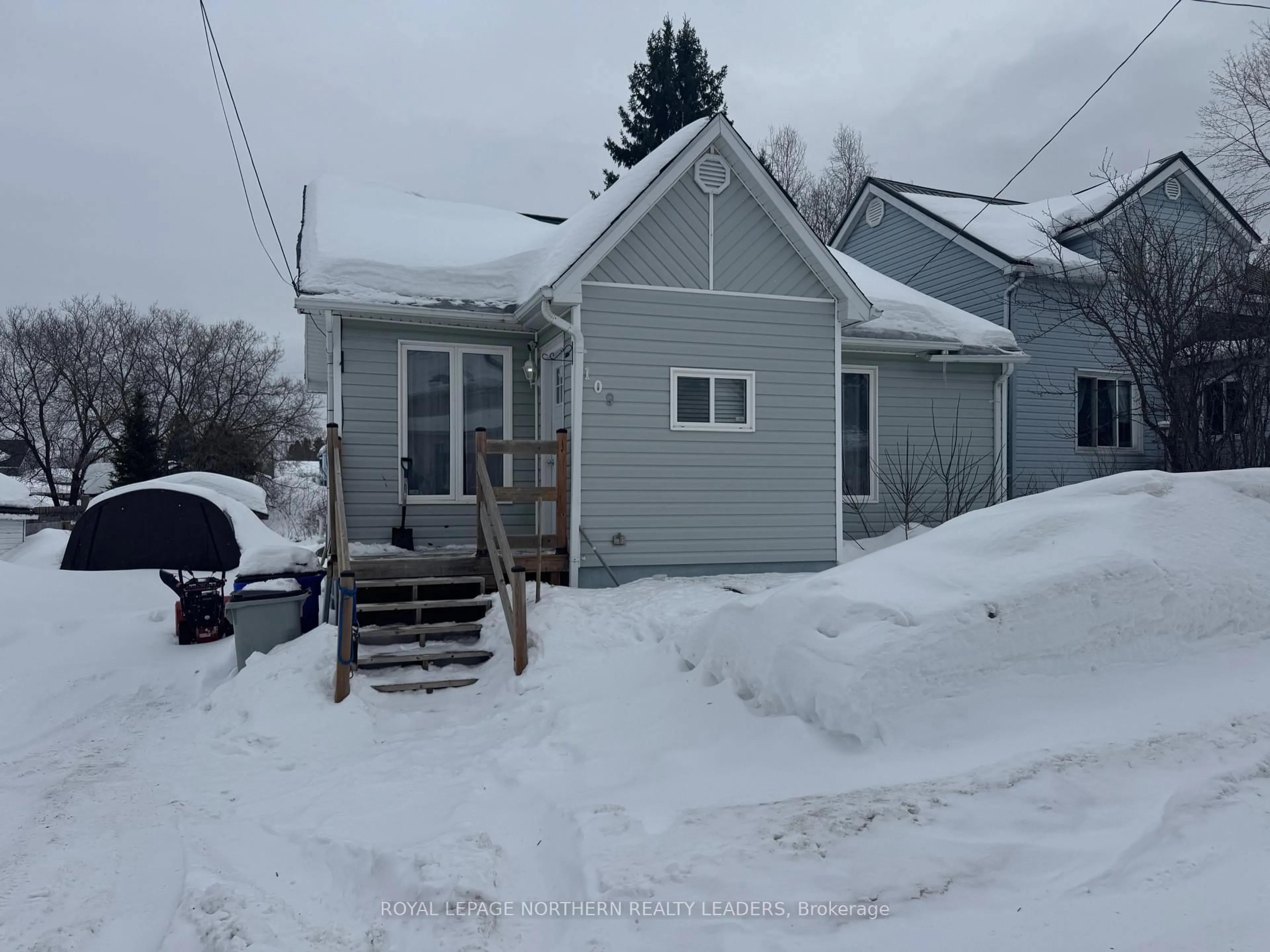 A pic from outside/outdoor area/front of a property/back of a property/a pic from drone, street for 109 Galbraith St, Timmins Ontario P0N 1H0