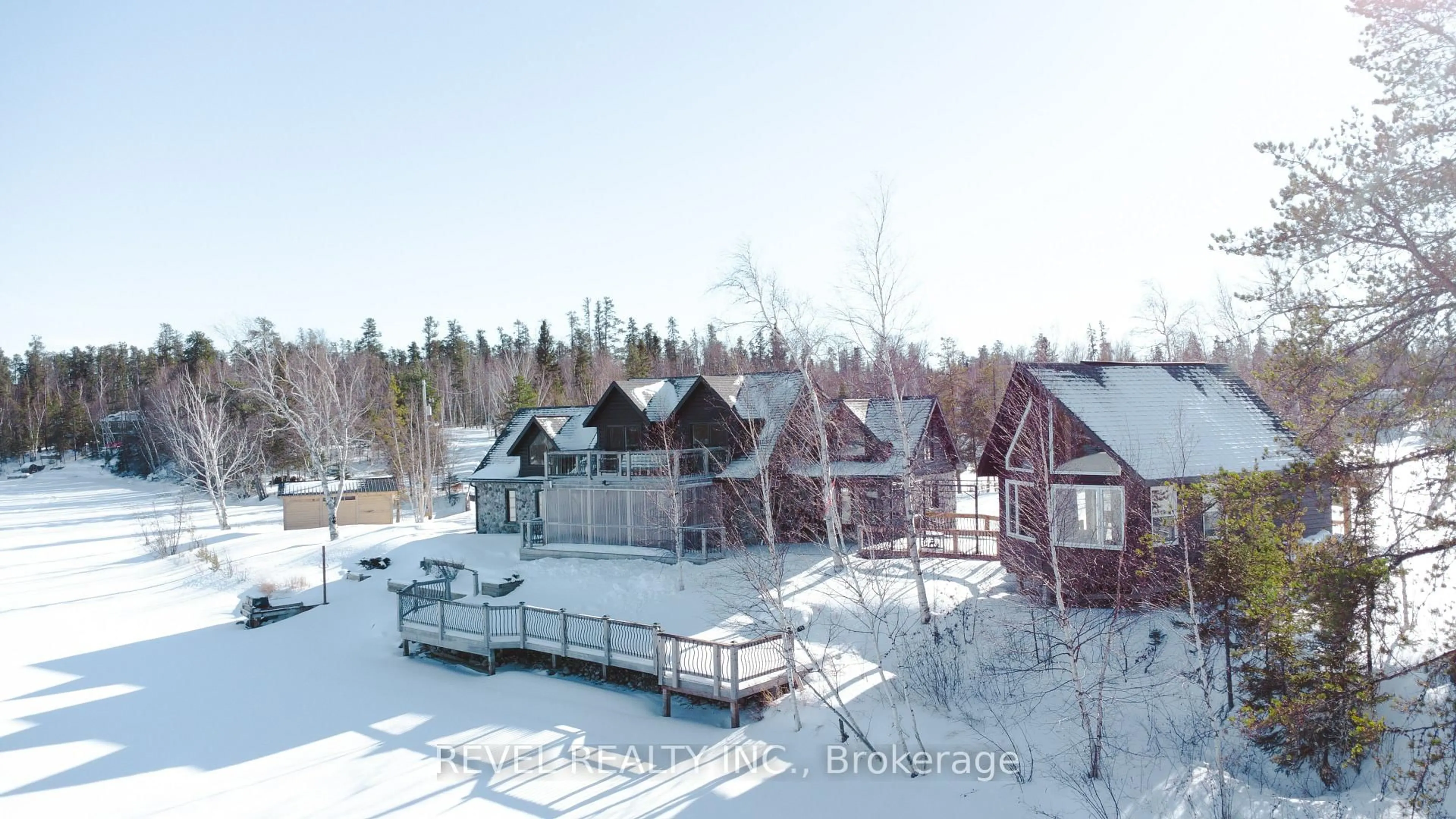 A pic from outside/outdoor area/front of a property/back of a property/a pic from drone, water/lake/river/ocean view for 1075 Cameron Ave, Iroquois Falls Ontario P0K 1G0