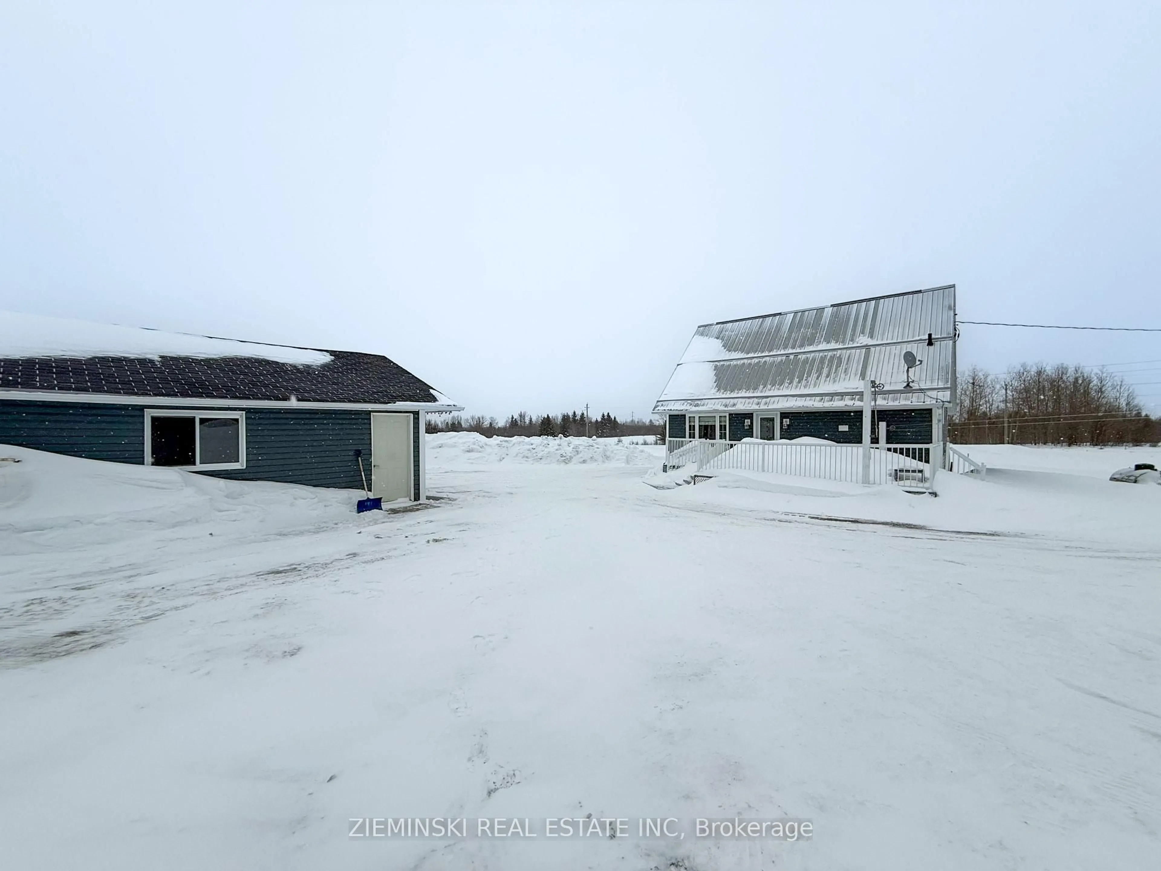 A pic from outside/outdoor area/front of a property/back of a property/a pic from drone, building for 4027 Highway 11 Highway, Black River-Matheson Ontario P0K 1R0