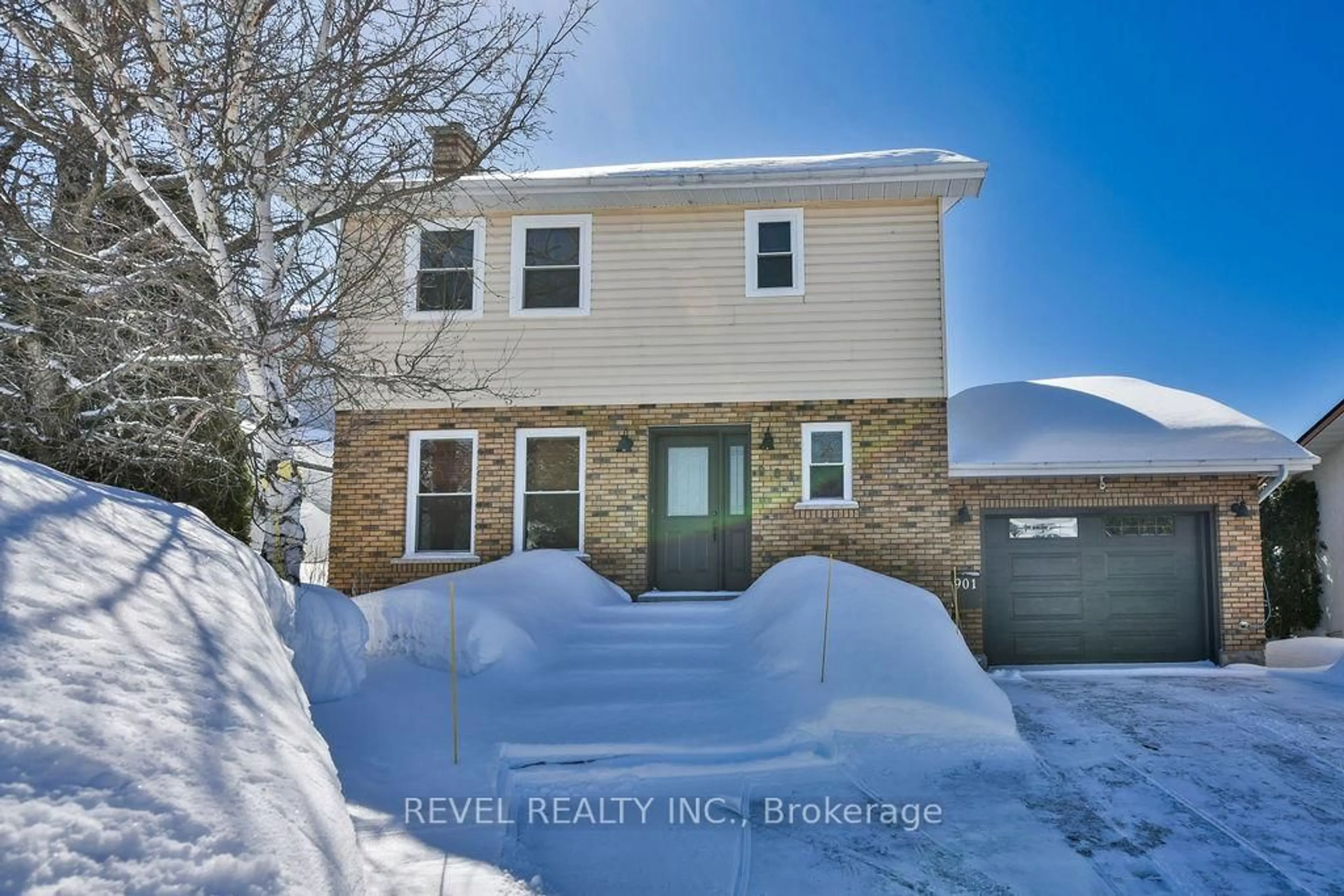 A pic from outside/outdoor area/front of a property/back of a property/a pic from drone, street for 901 Reg Pope Blvd, Timmins Ontario P4N 8K9