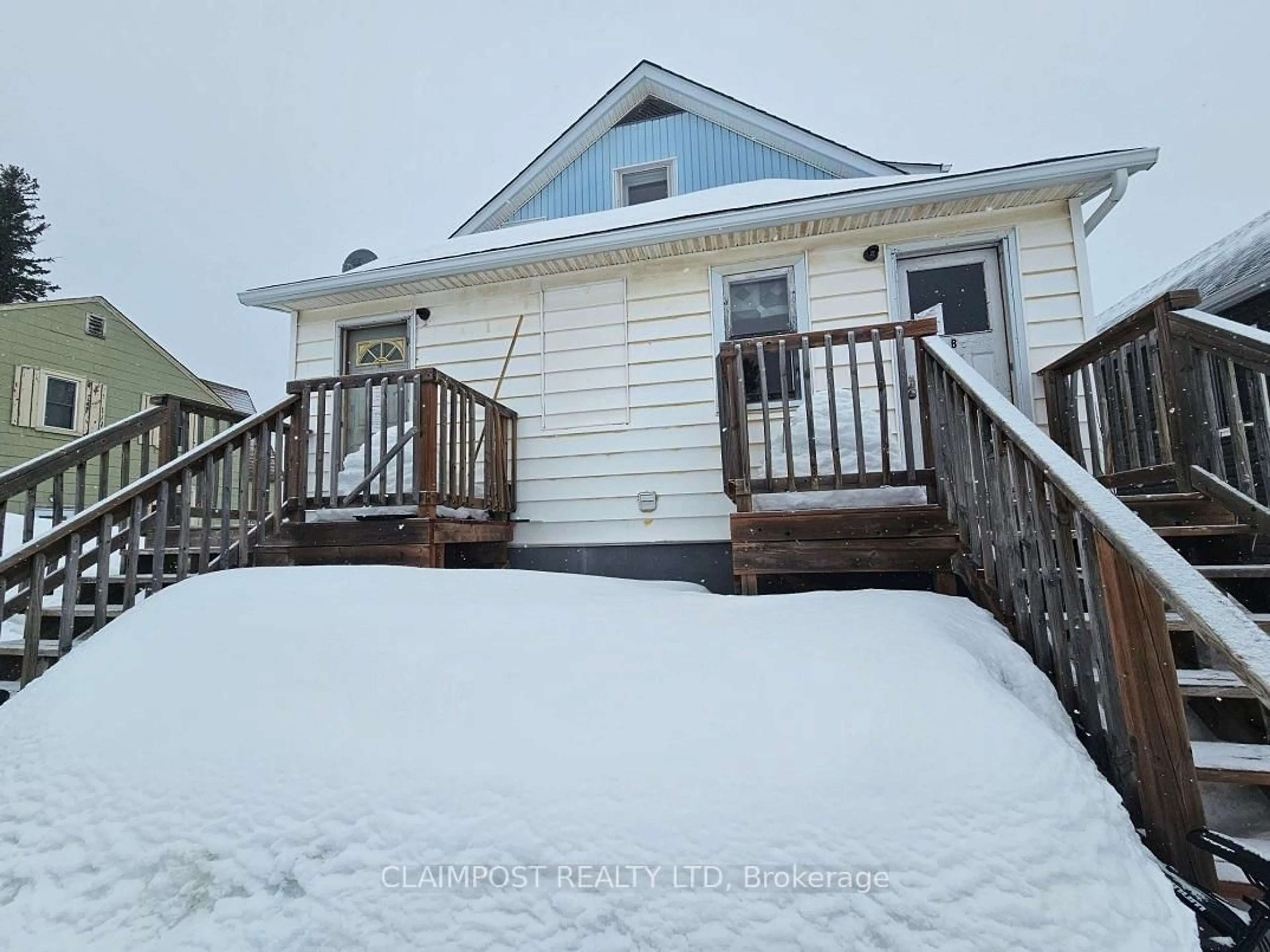 A pic from outside/outdoor area/front of a property/back of a property/a pic from drone, street for 69 Essa Ave, Timmins Ontario P0N 1H0