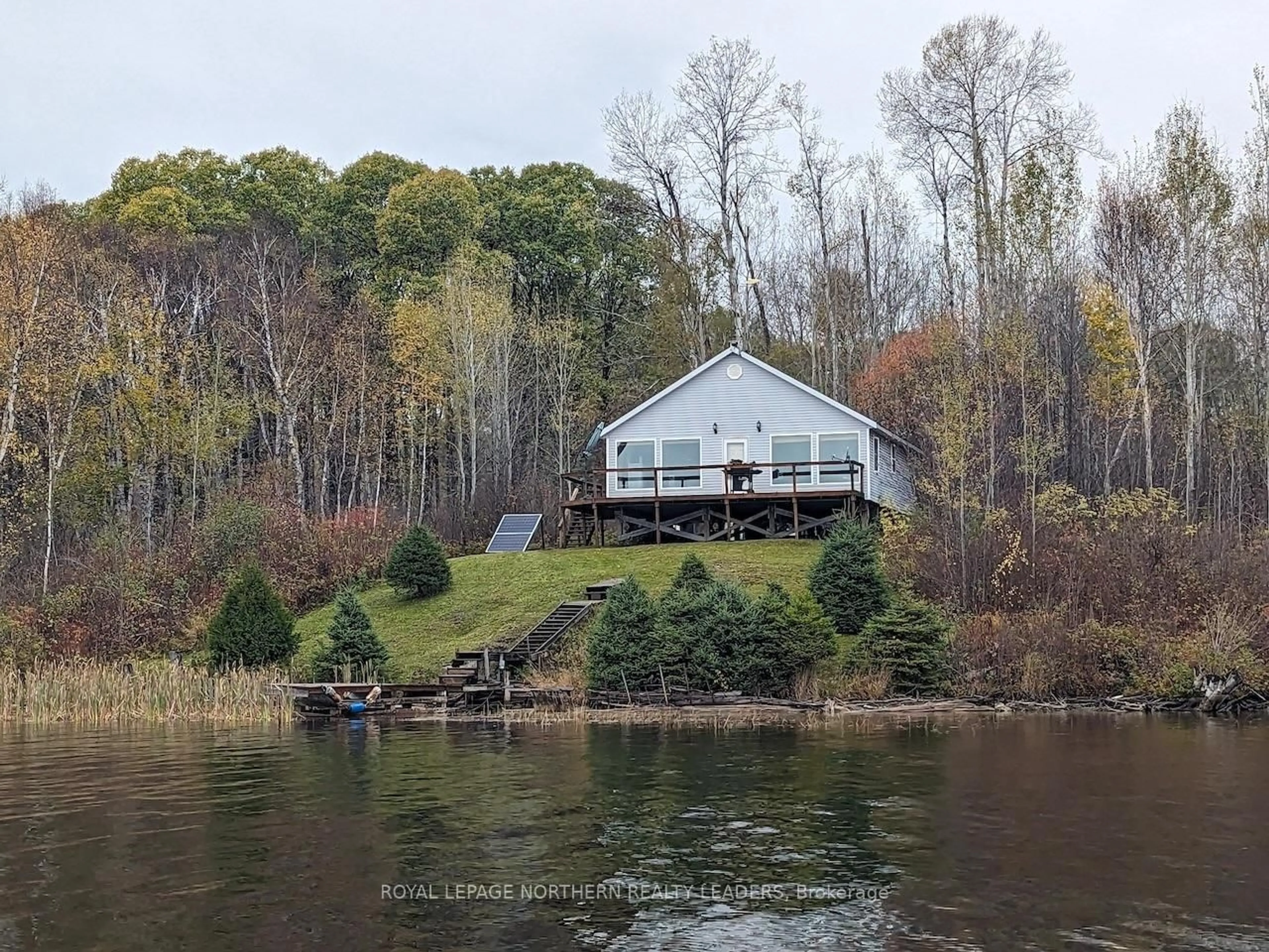 A pic from outside/outdoor area/front of a property/back of a property/a pic from drone, water/lake/river/ocean view for Lot 18 Mattagami Lake Gogama, Timmins Ontario P0N 1W0