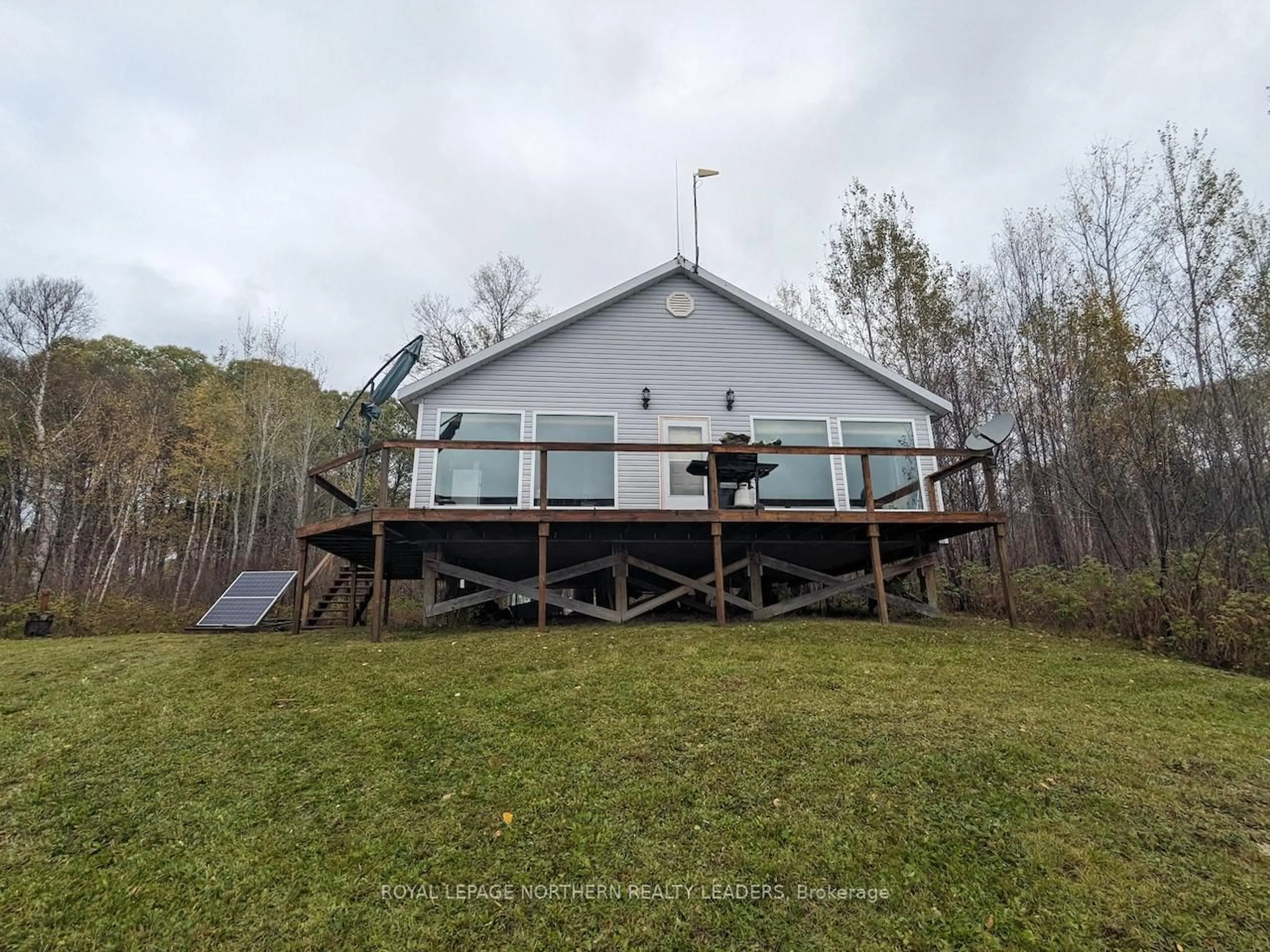 A pic from outside/outdoor area/front of a property/back of a property/a pic from drone, unknown for Lot 18 Mattagami Lake Gogama, Timmins Ontario P0N 1W0