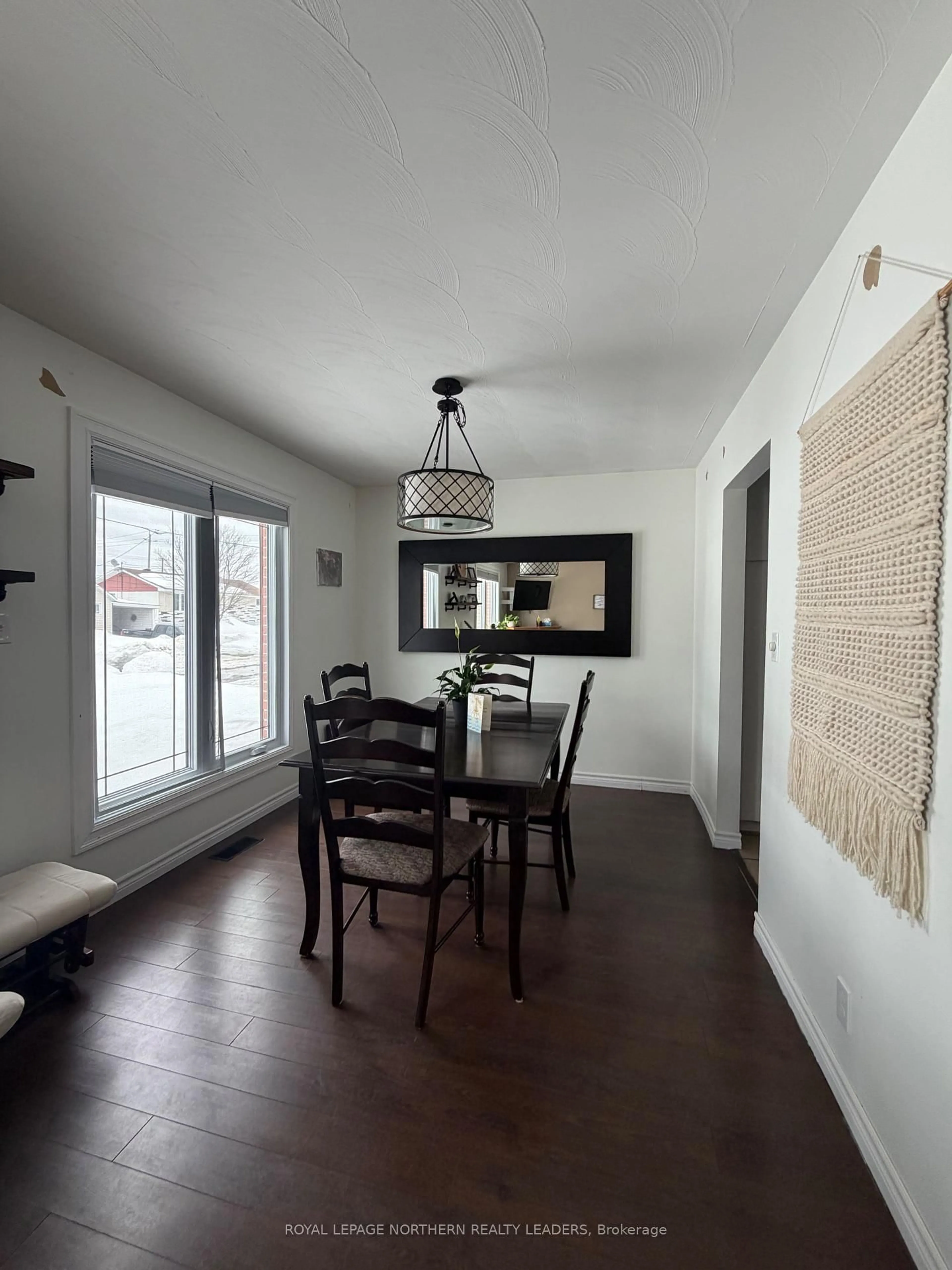 Dining room, wood/laminate floor for 429 Ann Ave, Timmins Ontario P4N 4V3