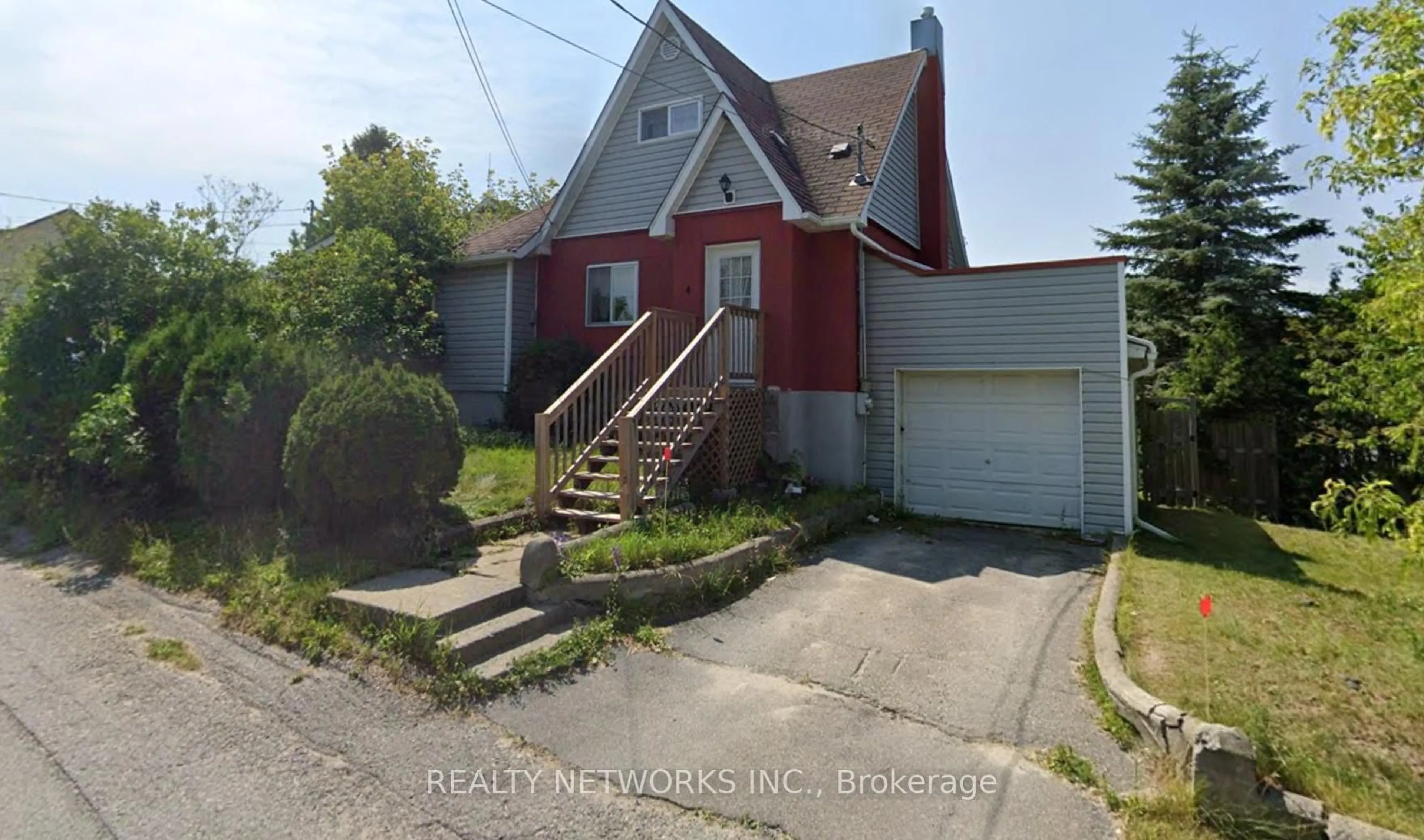A pic from outside/outdoor area/front of a property/back of a property/a pic from drone, street for 4 Boundary Lane (schumacher) Lane, Timmins Ontario P0N 1G0