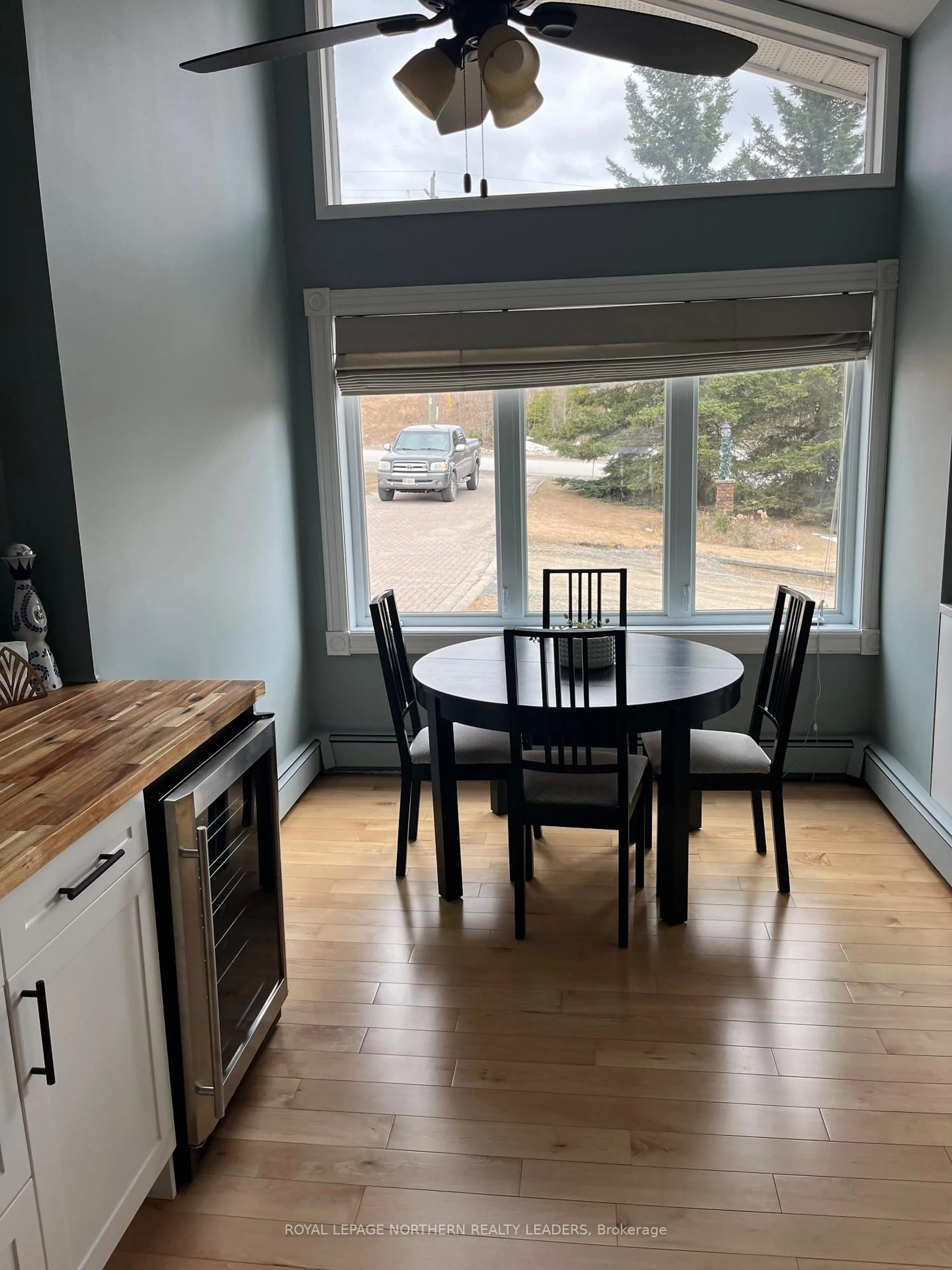 Dining room, wood/laminate floor for 450 Dalton Rd, Timmins Ontario P4N 7C2