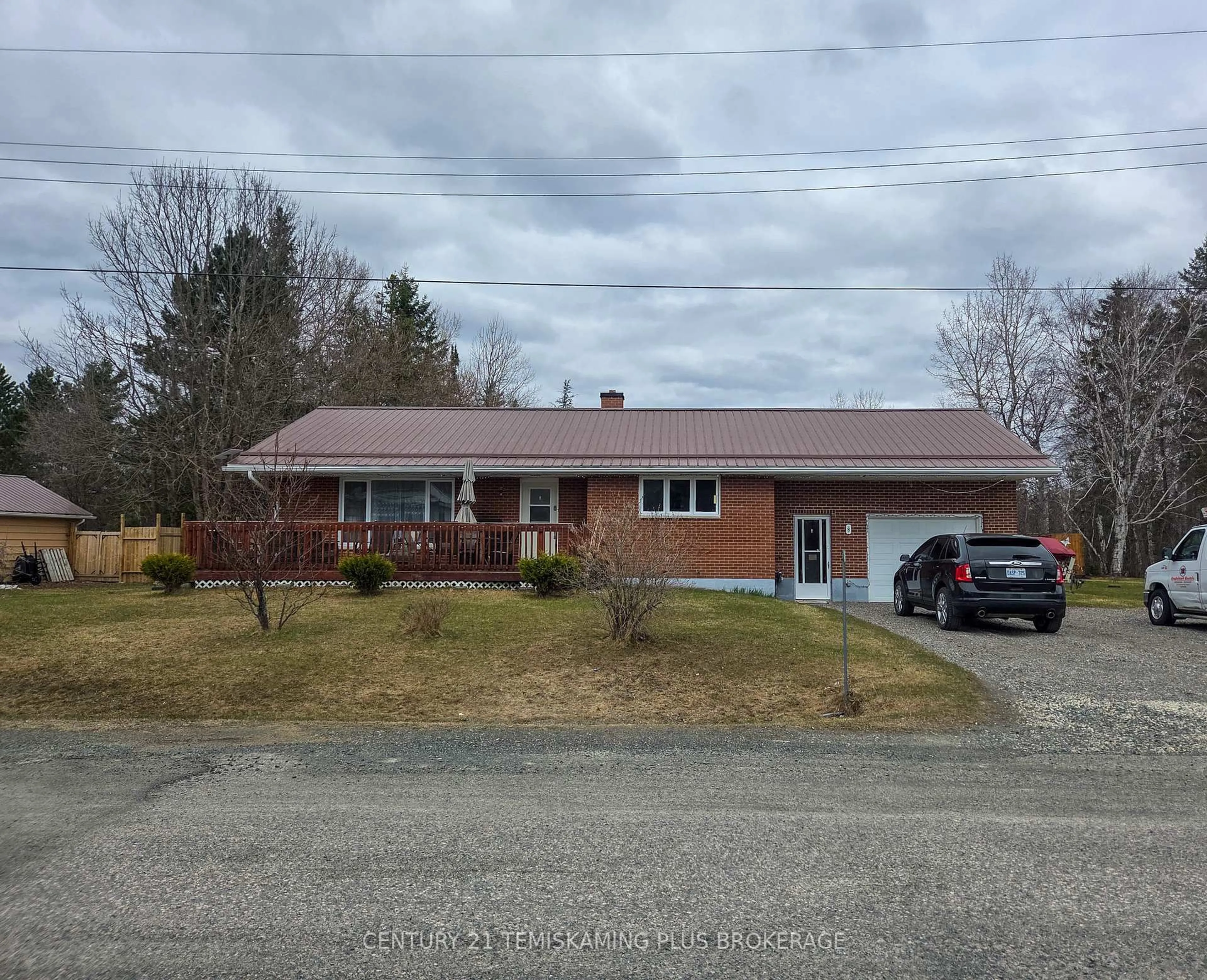 Home with brick exterior material, street for 8 Browns Rd, Englehart Ontario P0J 1H0